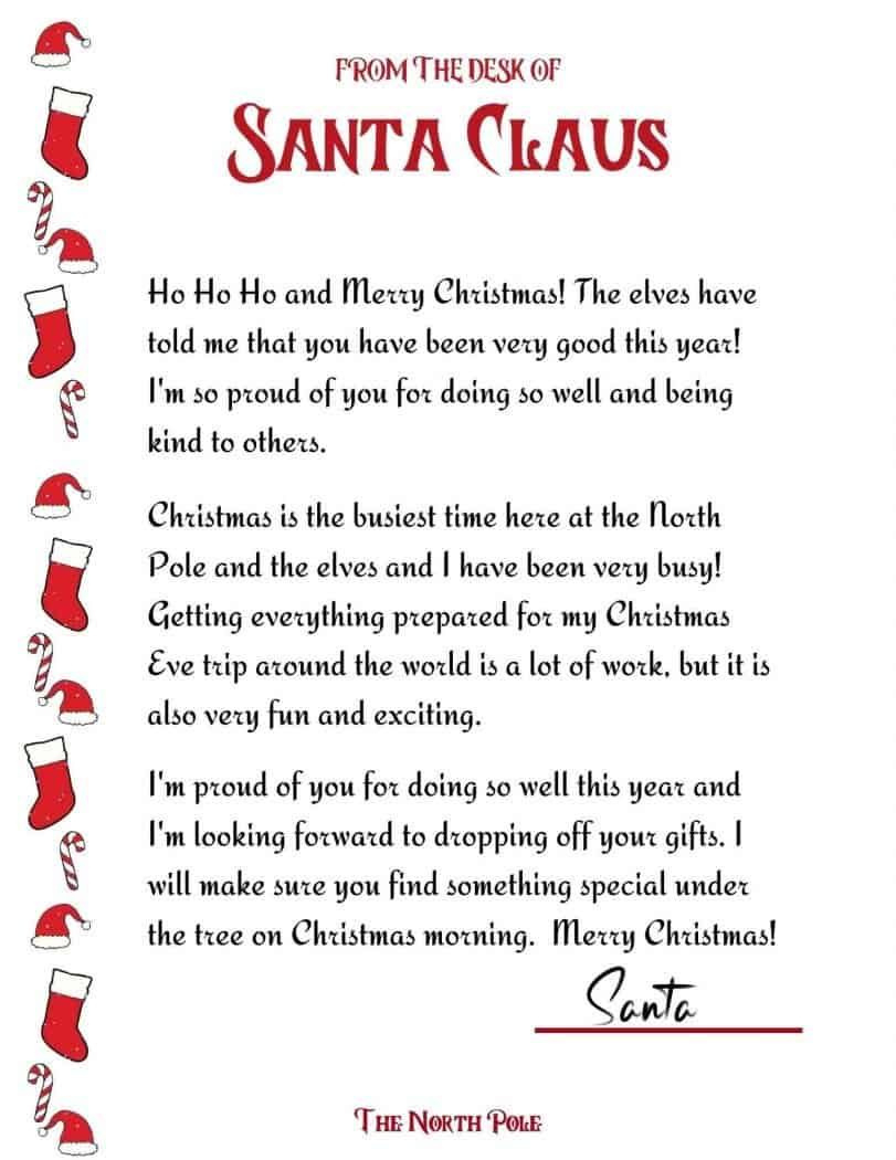 8 Best Santa Reply Letters Ideas | Christmas Lettering, Santa inside Printable Christmas Morning Thank You Letter From Santa