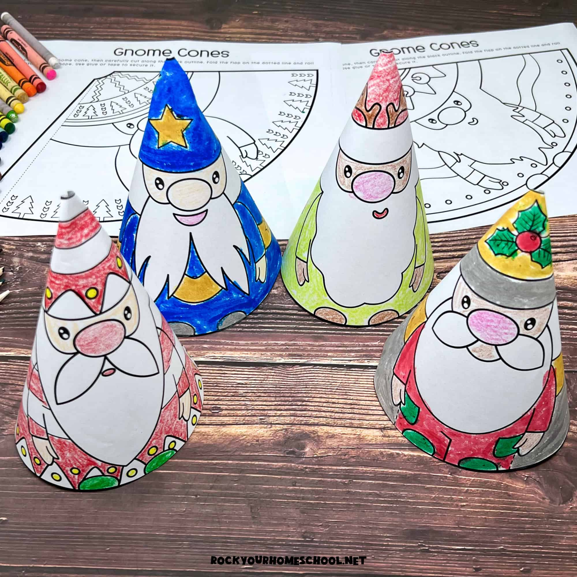 8 Free Christmas Gnome Cones For Easy Holiday Crafts- Rock Your intended for Free Printable Christmas Cones