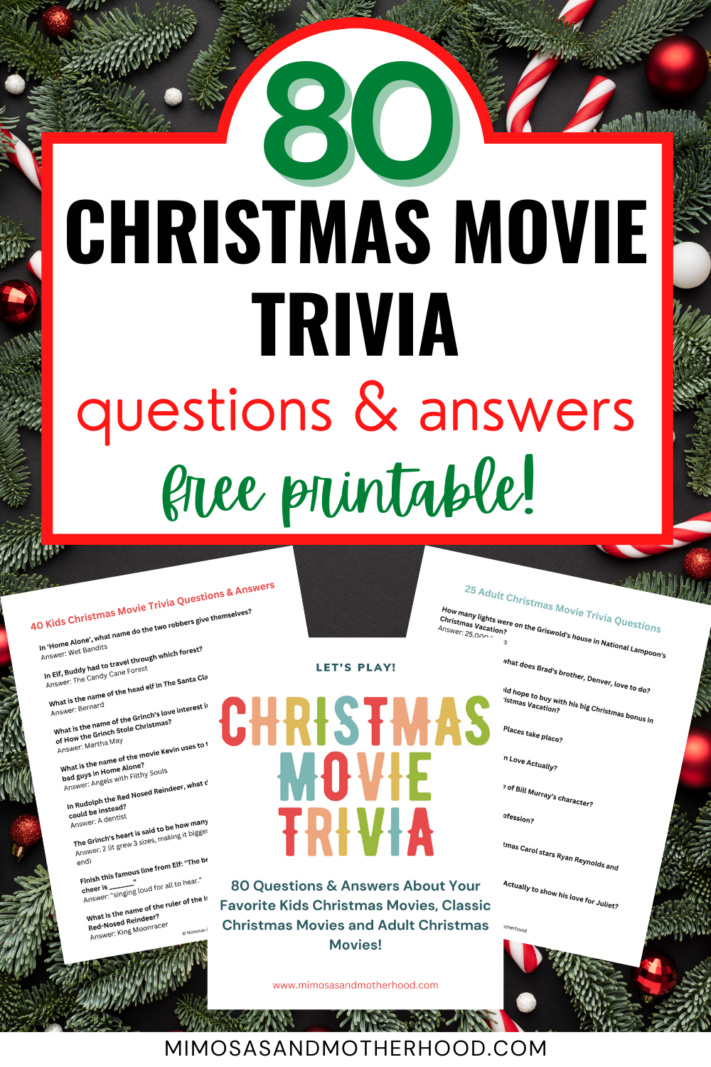 80 Christmas Movie Trivia Questions And Answers {Free Printable intended for Free Printable Christmas Movie Trivia Questions and Answers