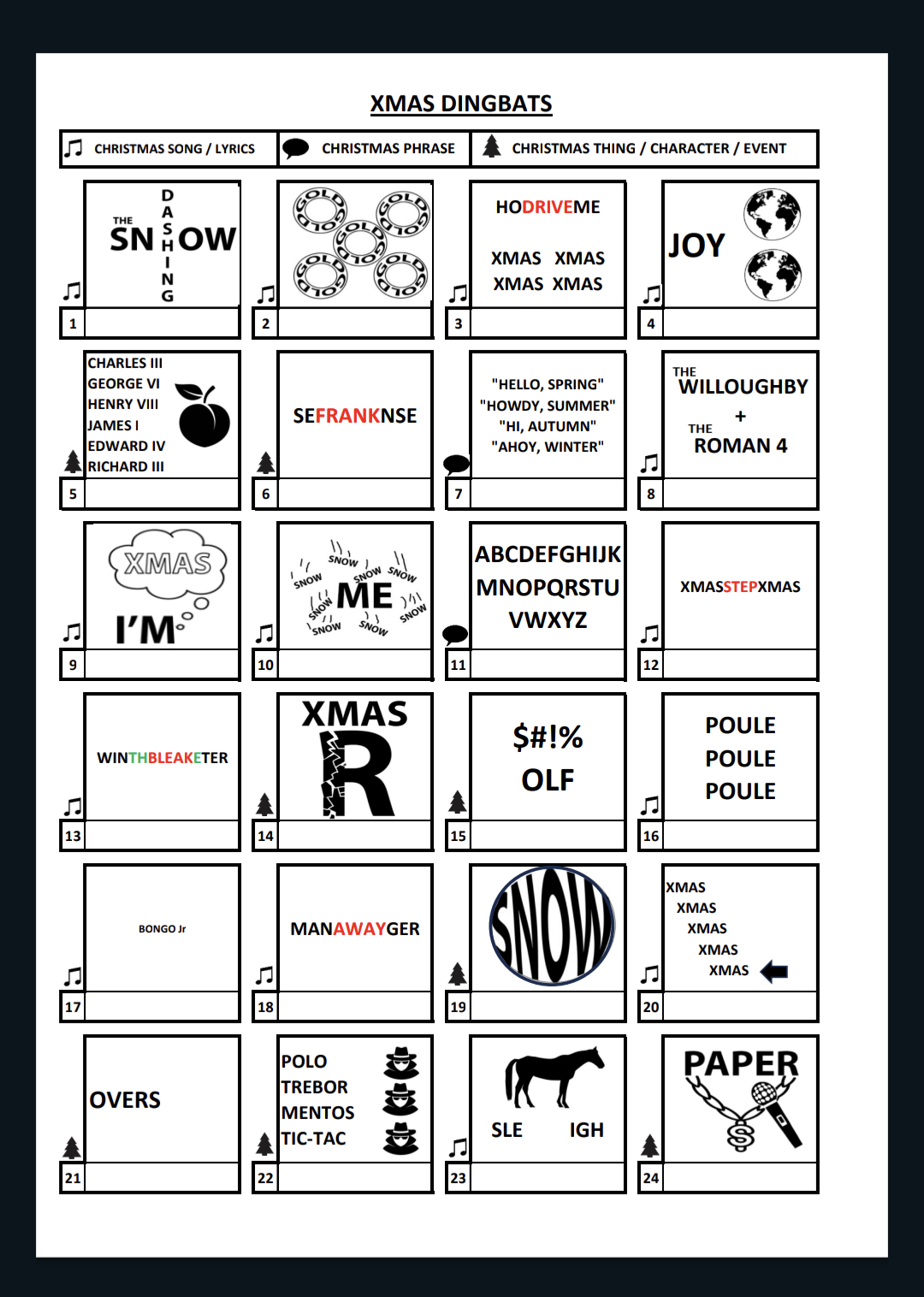 A Christmas Dingbats I Made. : R/Puzzles inside Free Printable Christmas Dingbats with Answers