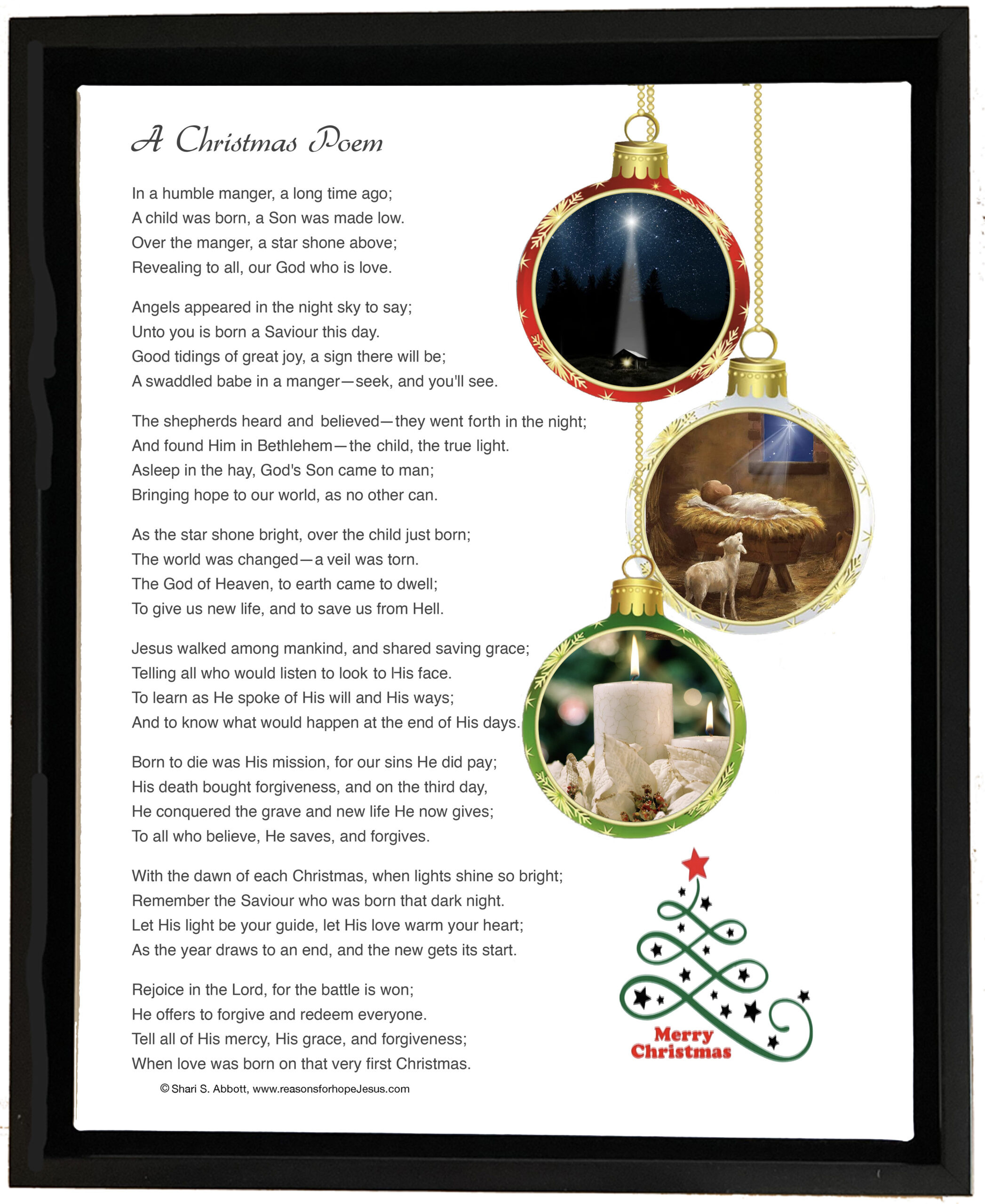 A Christmas Poem To Download And Print » Reasons For Hope* Jesus with regard to Free Printable Christmas Poems For Church
