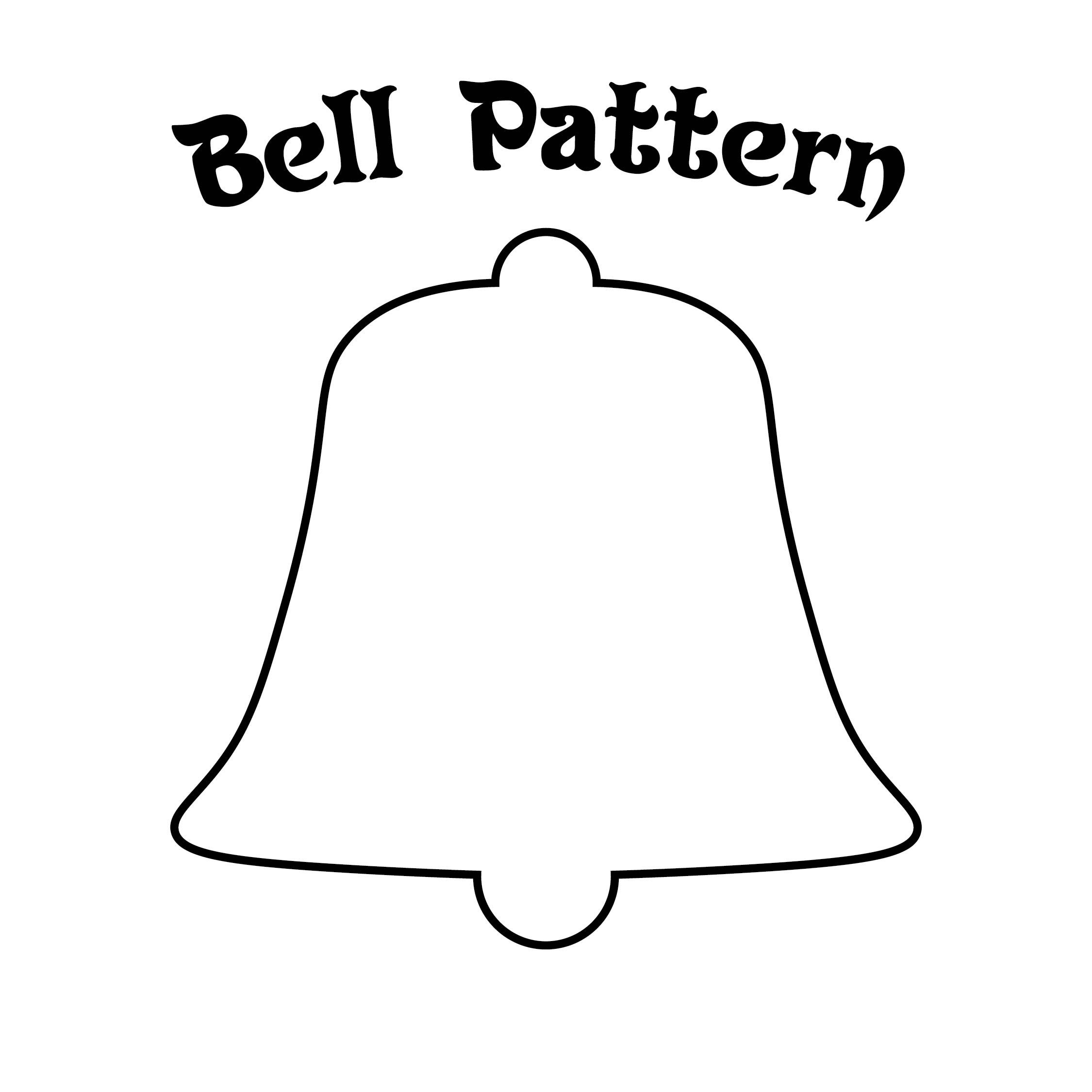 Bell Pattern Printable Black Friday Top Deals regarding Free Printable Christmas Bell Template