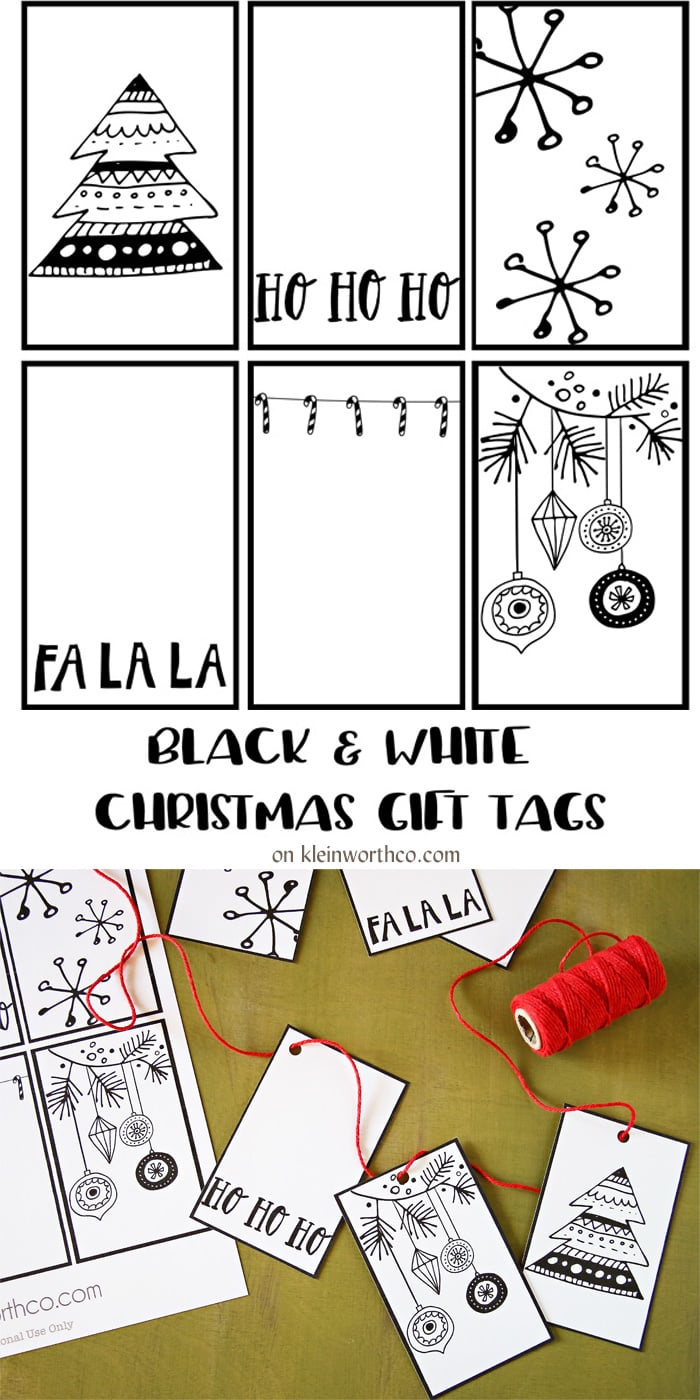 Black White Free Printable Gift Tags &amp;amp; Guy Gift Idea - Yummi Haus in Free Printable Christmas Gift Tags Black and White