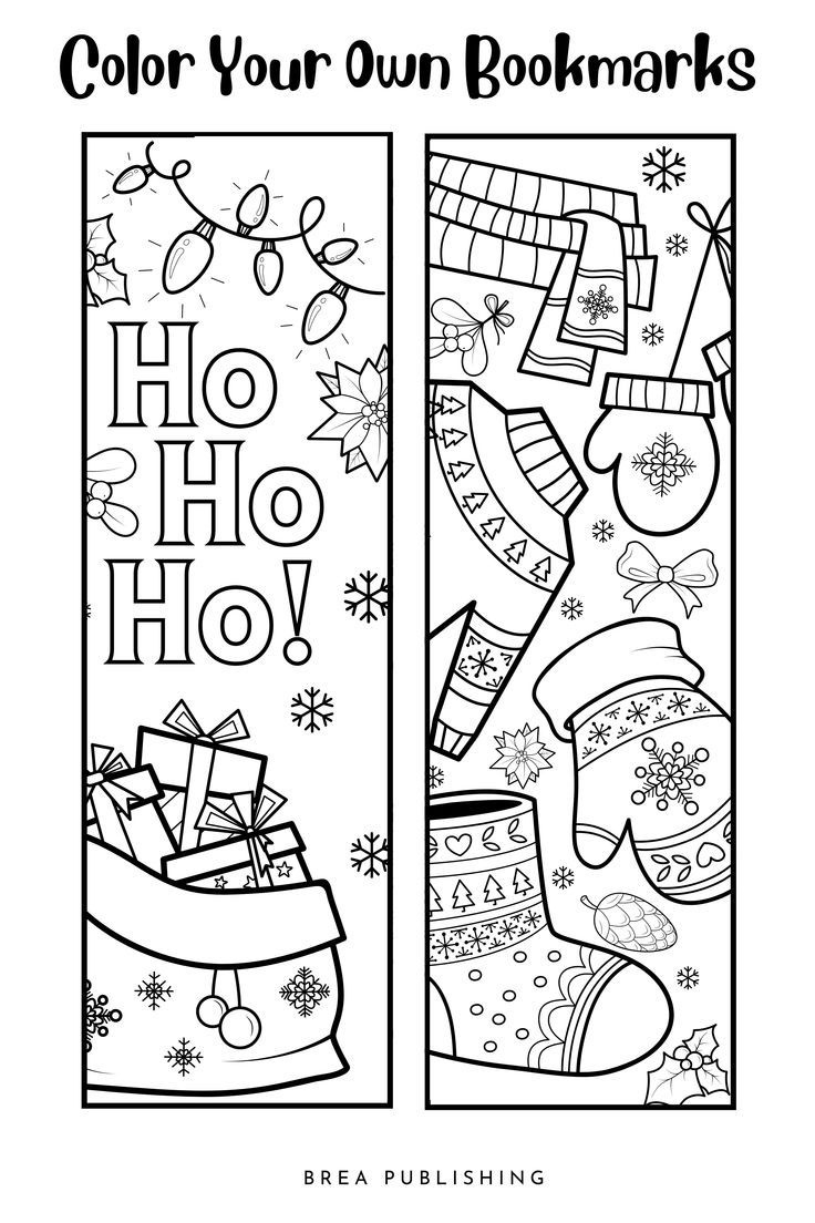 Bookmark Christmas Printable throughout Printable Christmas Bookmarks To Color