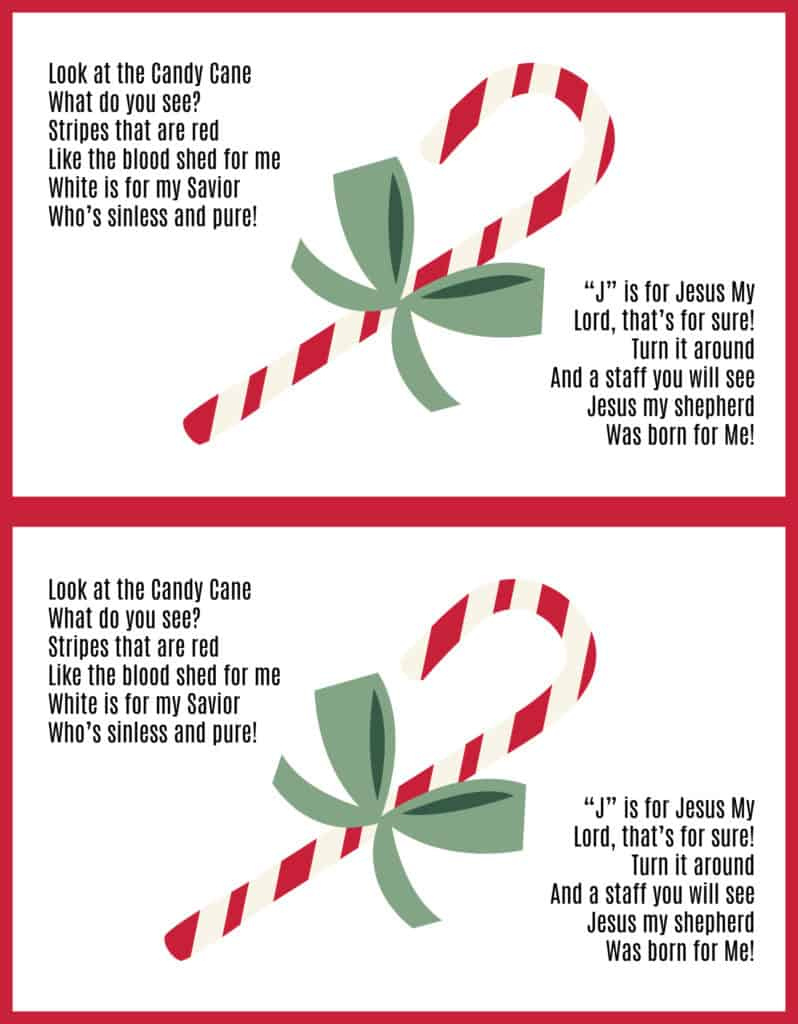 Candy Cane Poem About Jesus (Free Printable Pdf Handout) Christmas inside Free Printable Christmas Speeches For Church