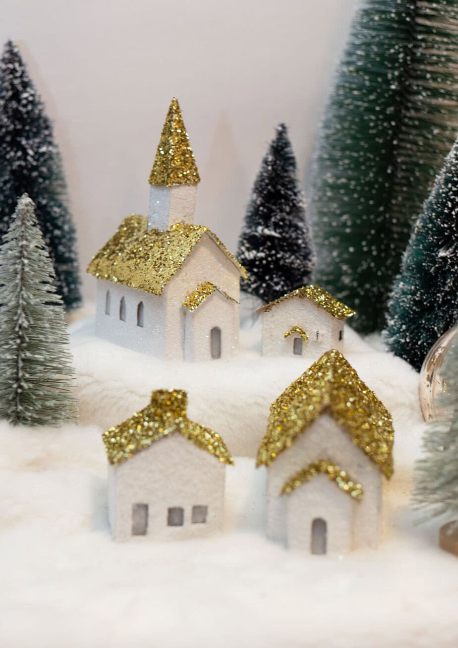 Cardboard Christmas Village Houses: Free Printable Template with Diy Printable Christmas Village