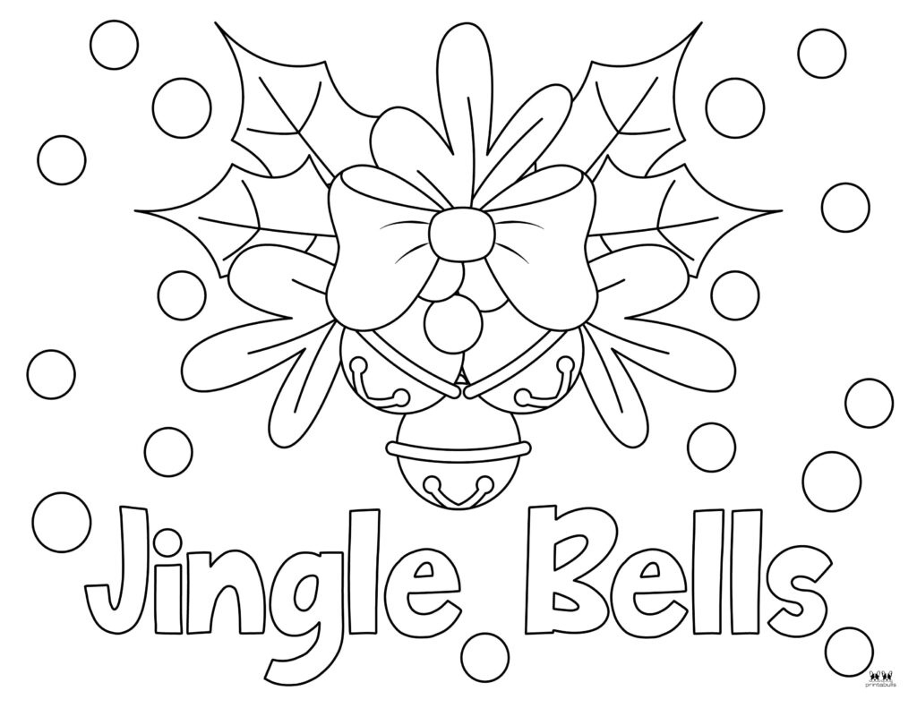 Christmas Bells Coloring Pages & Templates | Printabulls inside Free Printable Christmas Bells