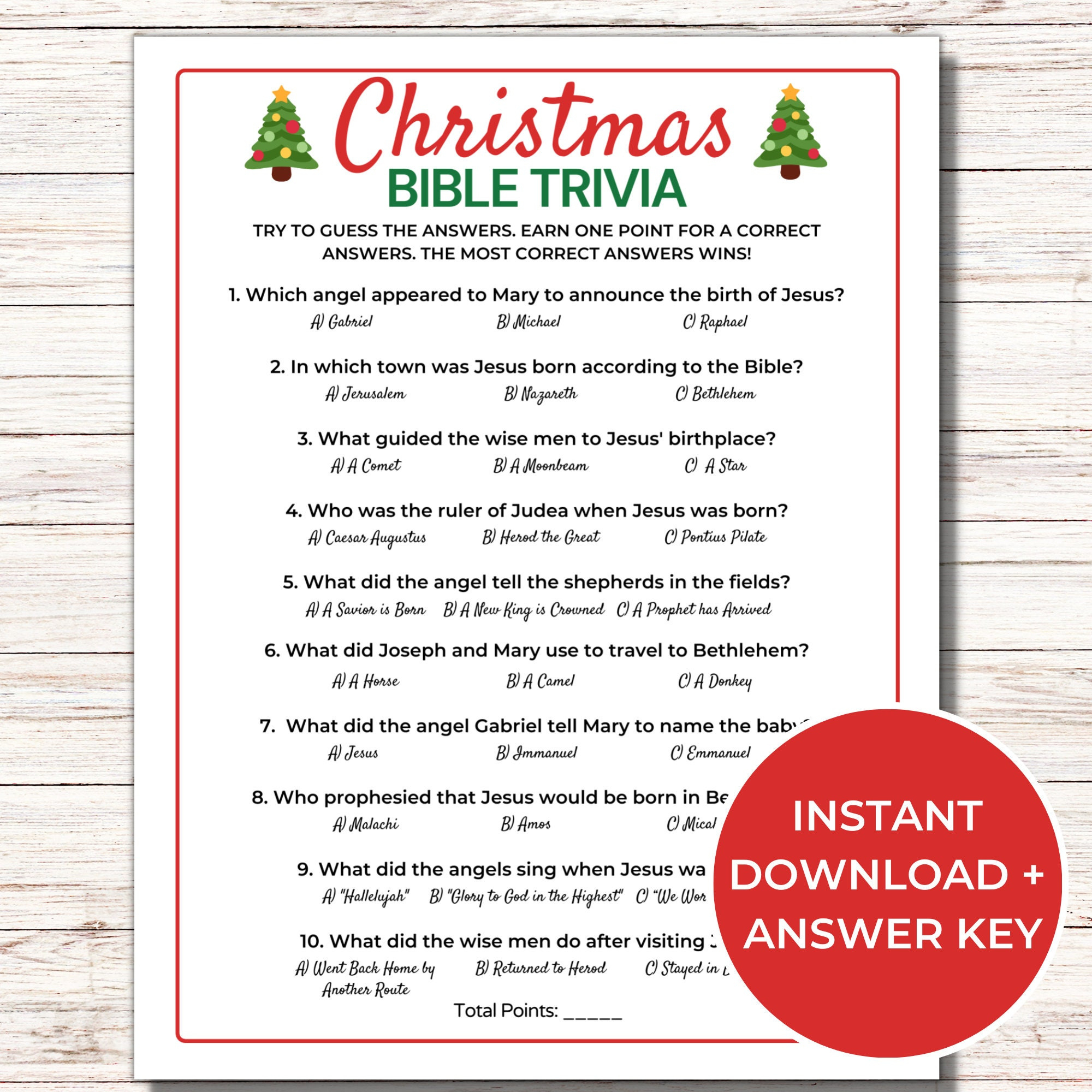 Christmas Bible Trivia Game, Printable Christmas Games, Fun regarding Printable Christian Christmas Games