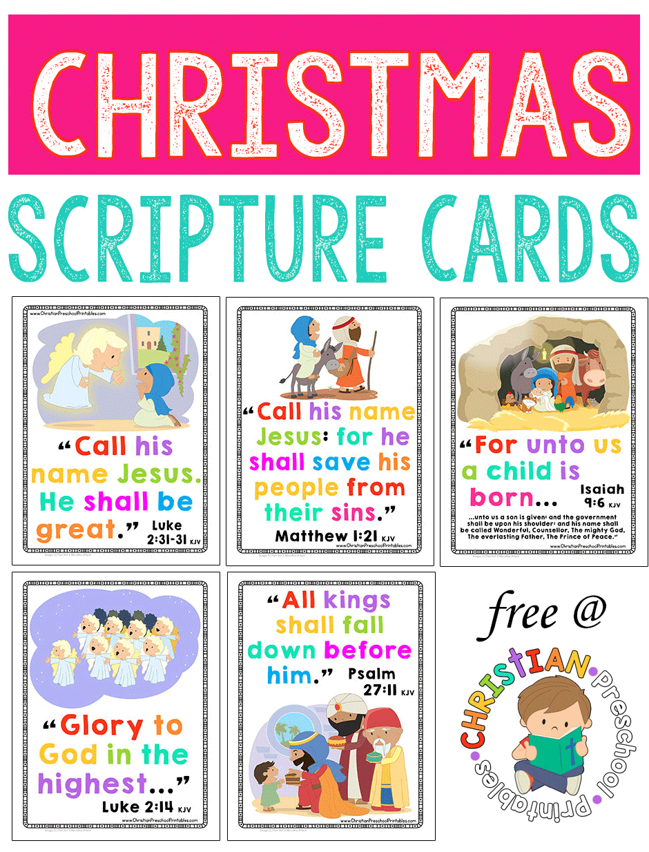 Christmas Bible Verse Cards - The Crafty Classroom within Free Printable Christmas Scripture Card