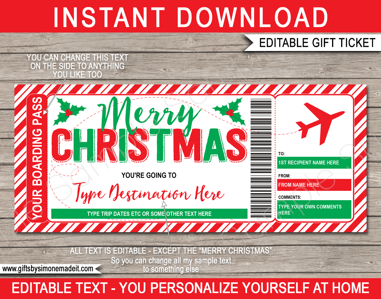 Christmas Boarding Pass Template for Free Printable Christmas Boarding Pass Template