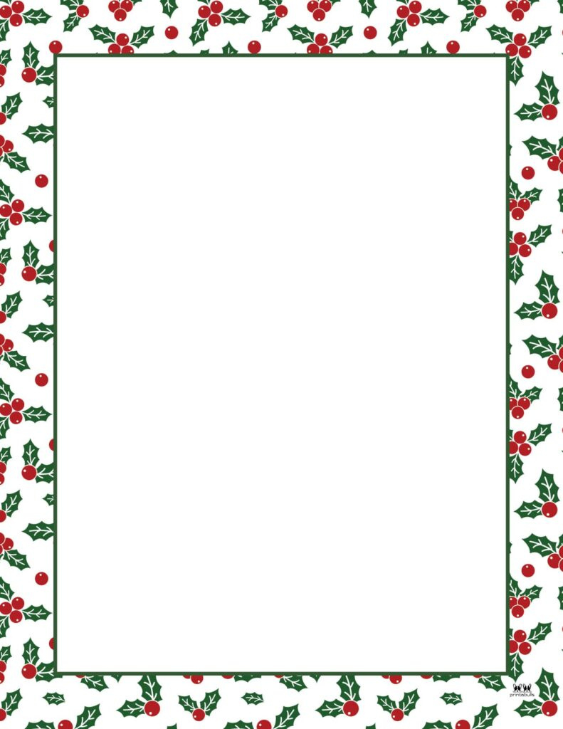 Christmas Borders - 60 Free Printable Borders | Printabulls throughout Free Printable Christmas Frames