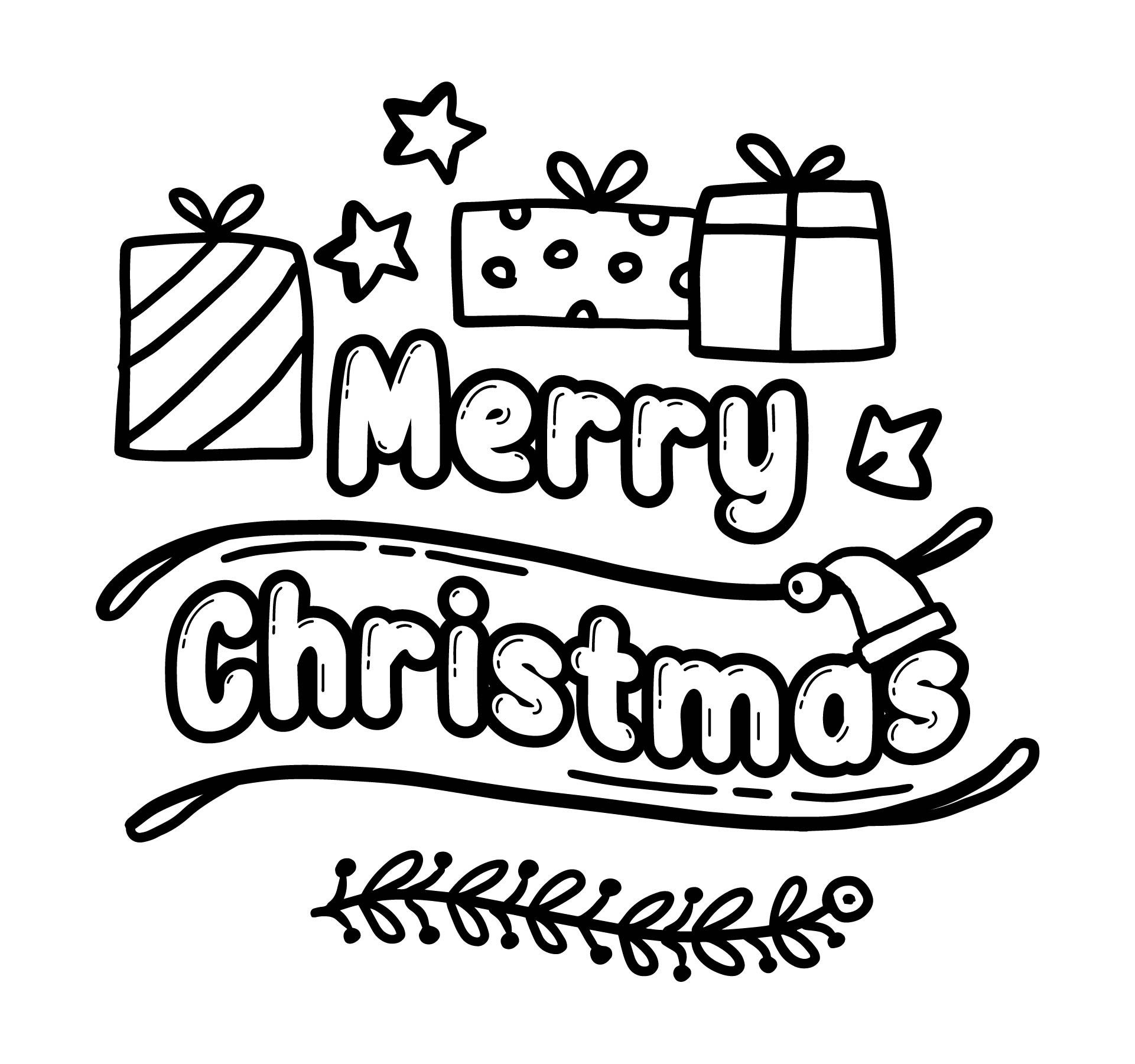 Christmas Bubble Letters - 10 Free Pdf Printables | Printablee with Merry Christmas Bubble Letters Printable