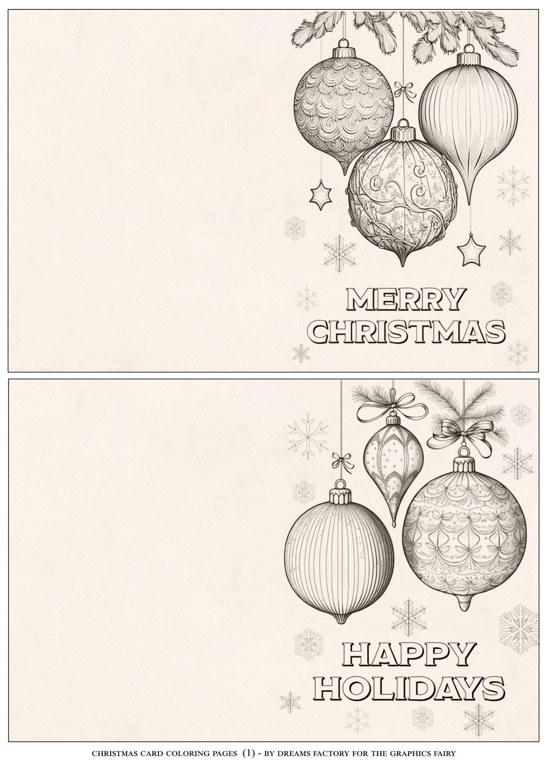 Christmas Card Coloring Pages! - The Graphics Fairy regarding Free Printable Printable Christmas Card To Color