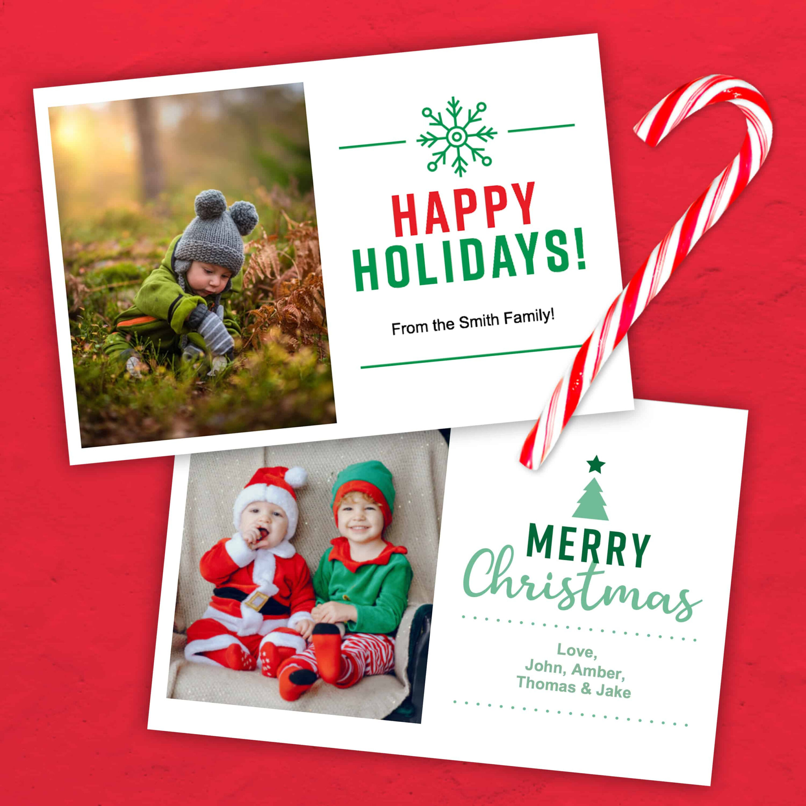 Christmas Card Template (4×6) - Free Printable Download regarding Free Printable Personalized Christmas Card
