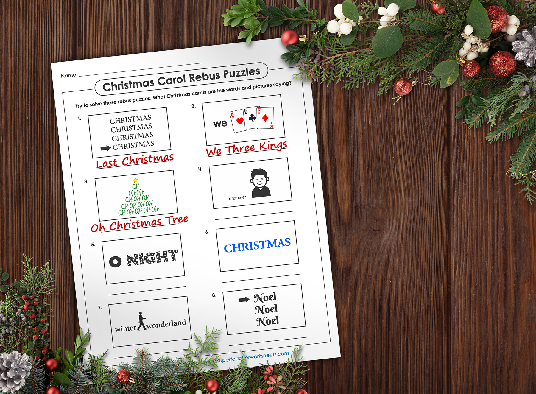 Christmas Carol Rebus Puzzles Blog Post pertaining to Free Printable Christmas Rebus Puzzles with Answers