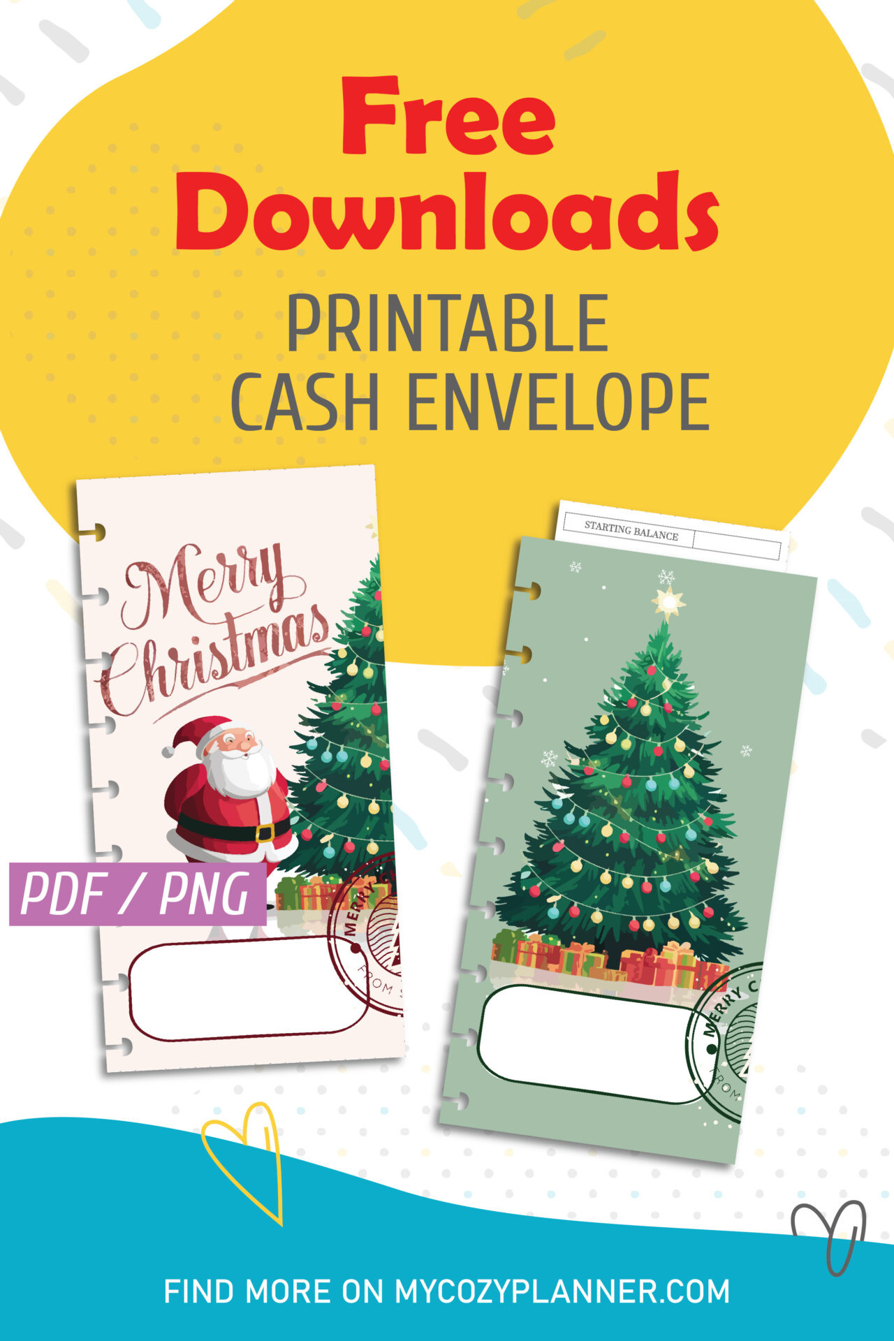 Christmas Cash Envelope Kit. Free Printable Planner Envelopes with regard to Free Printable Christmas Cash Envelopes