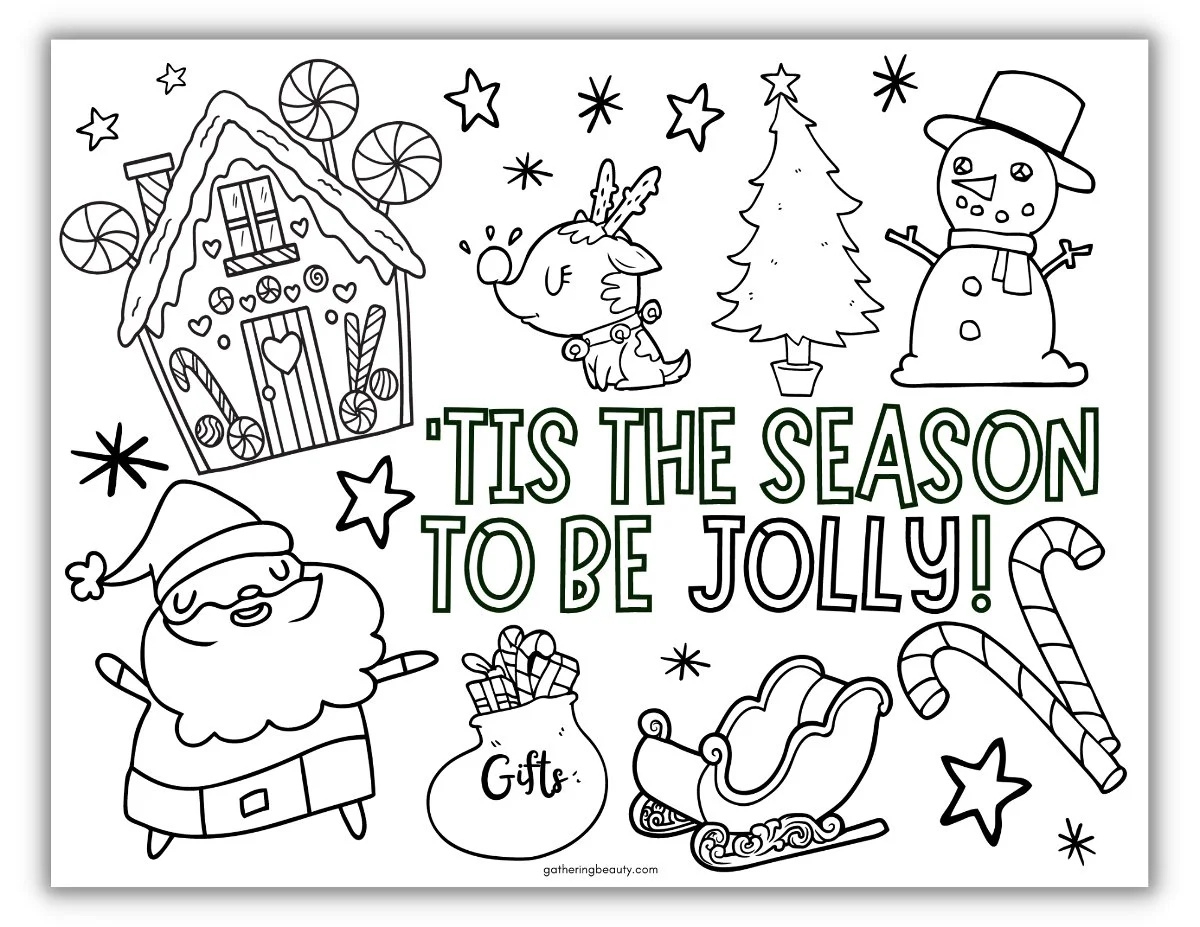 Christmas Coloring Activities For Kids - Free Printable intended for Free Christmas Pictures to Color Printable