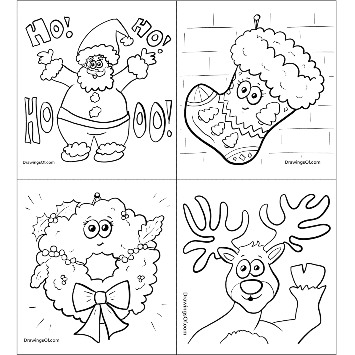 Christmas Coloring Pages: Free Printable Sheets - Drawings Of within Free Printable Christmas Page