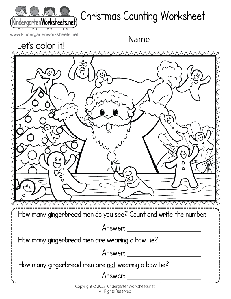 Christmas Counting Worksheet - Free Printable, Digital, &amp;amp; Pdf with Free Printable Christmas Counting Worksheets