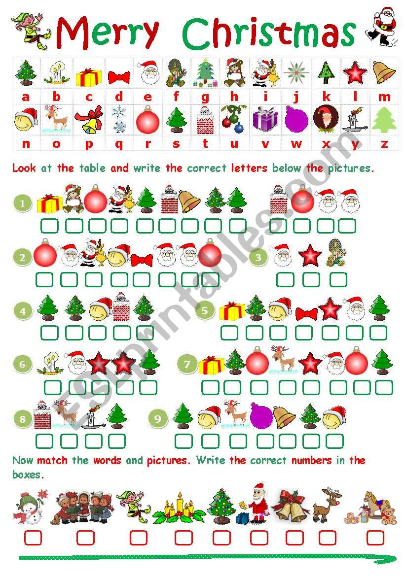 Christmas Cryptogram - Esl Worksheetjecika with regard to Free Printable Christmas Cryptogram Worksheets