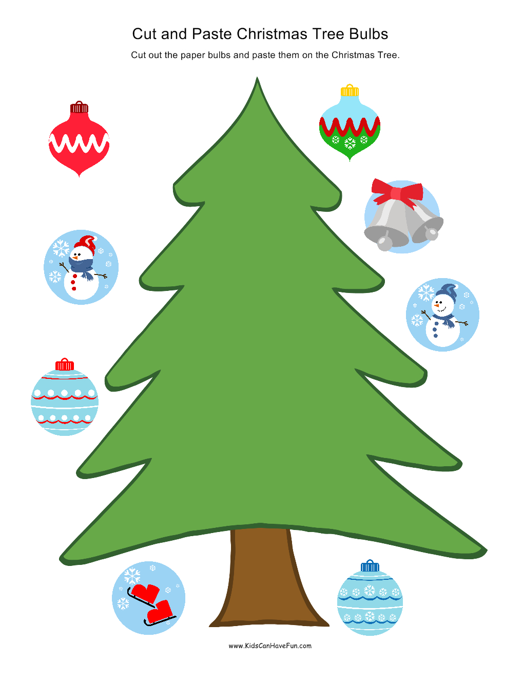 Christmas Cut And Paste, Holiday Worksheet Activities in Printable Christmas Cut and Paste Worksheets