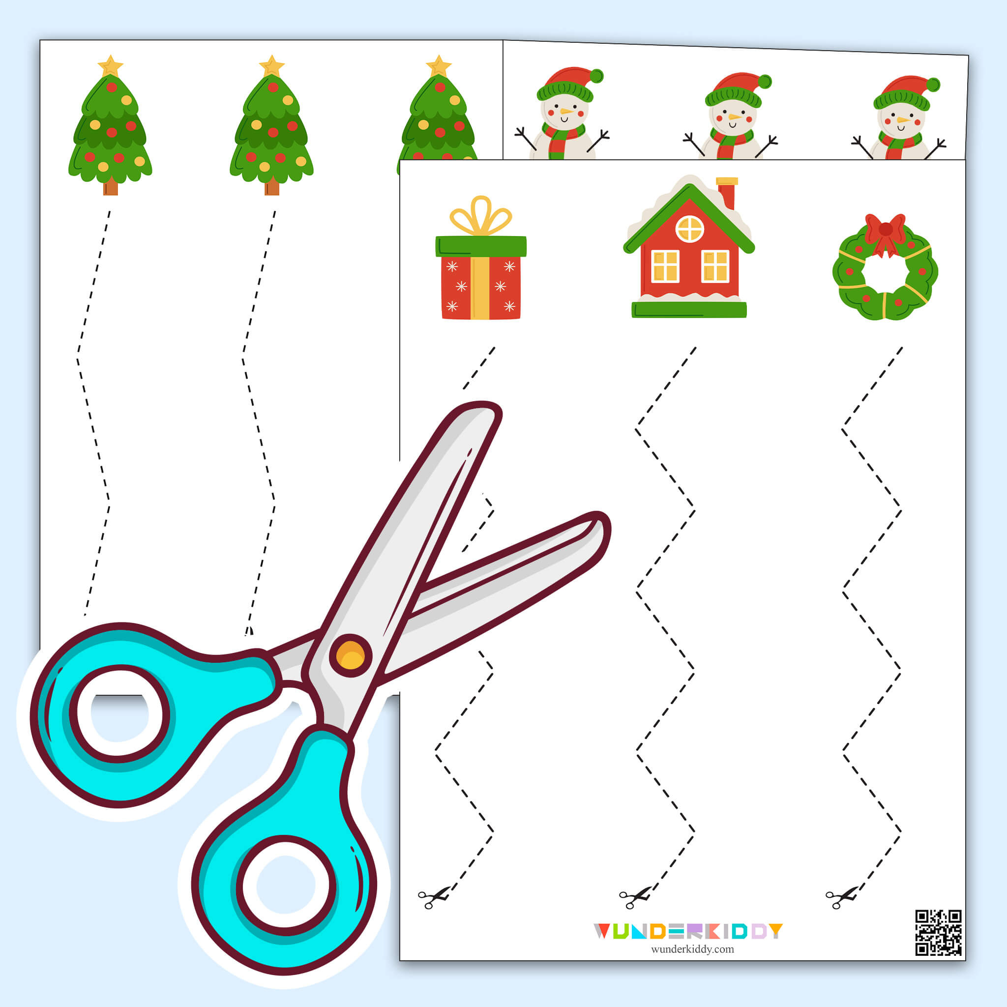 Christmas Cutting Templates Printable Pdf with Free Printable Christmas Cutting Activities