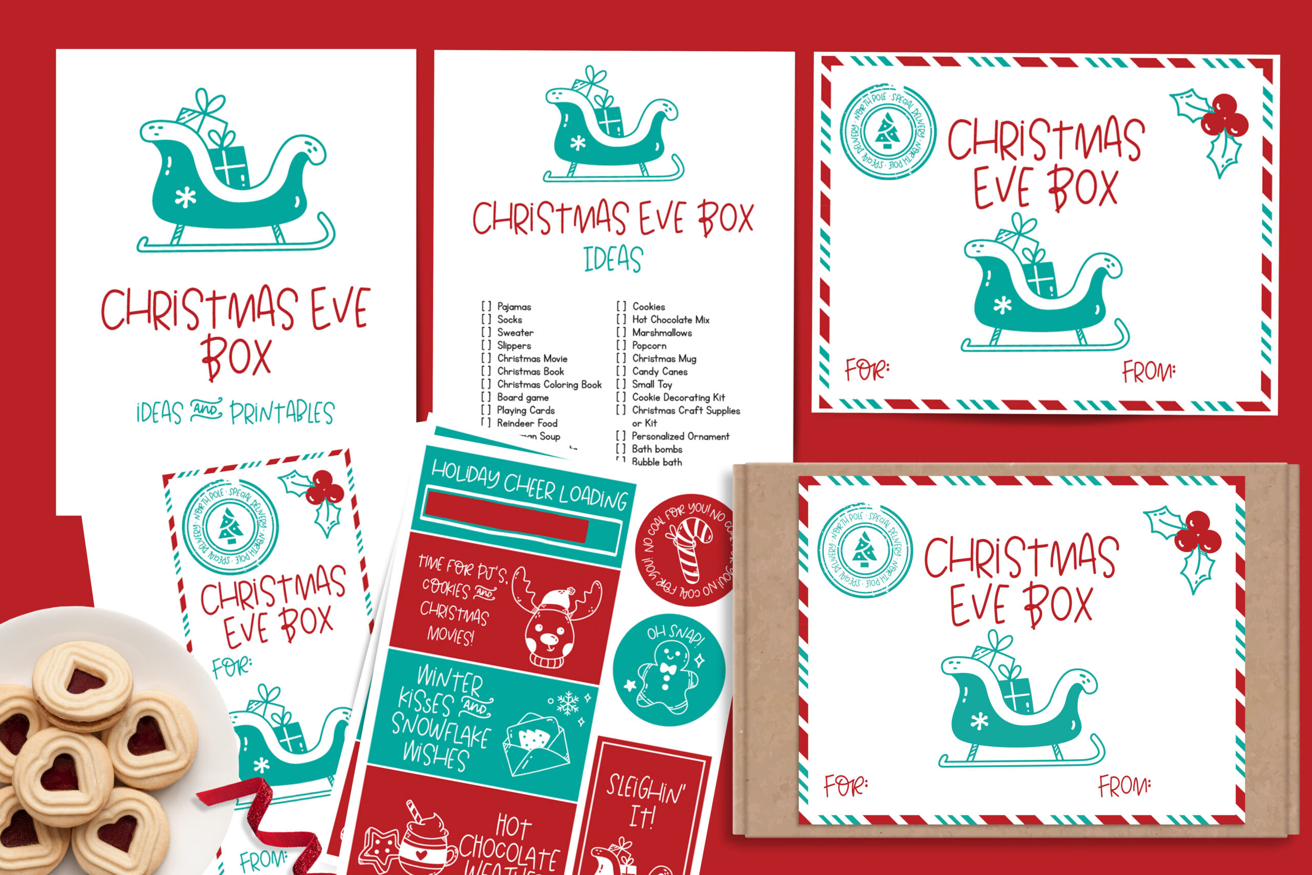 Christmas Eve Box Ideas, Labels And Gift Tags - Single Girl'S Diy for Free Printable Christmas Eve Box Label Template