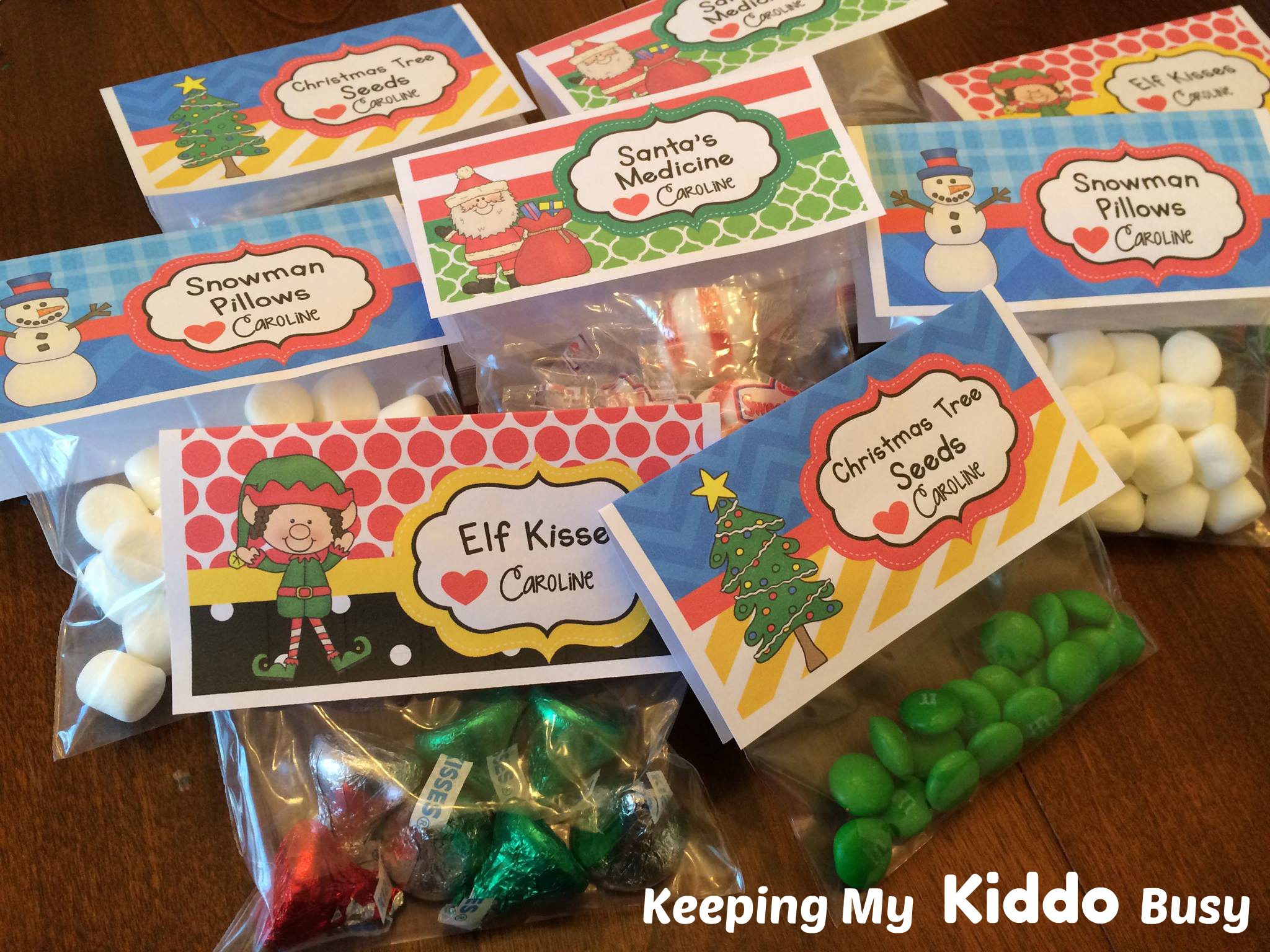 Christmas Favor Toppers {Free Printable} — Keeping My Kiddo Busy throughout Free Printable Christmas Treat Bag Toppers