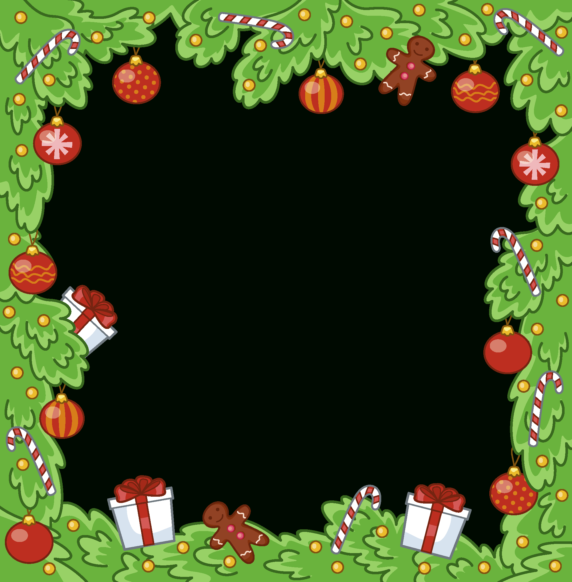 Christmas Frame - Free Vector Clipart Images On Creazilla intended for Printable Christmas Picture Frames
