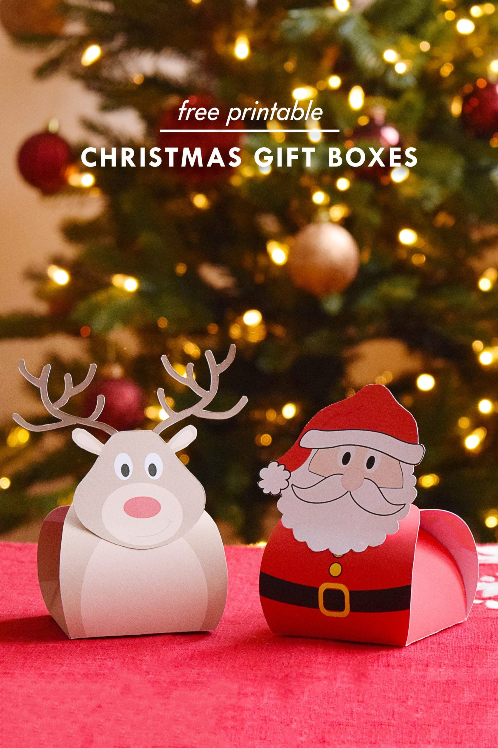 Christmas Gift Boxes (+ A Free Printable For You!) intended for Free Printable Christmas Boxes