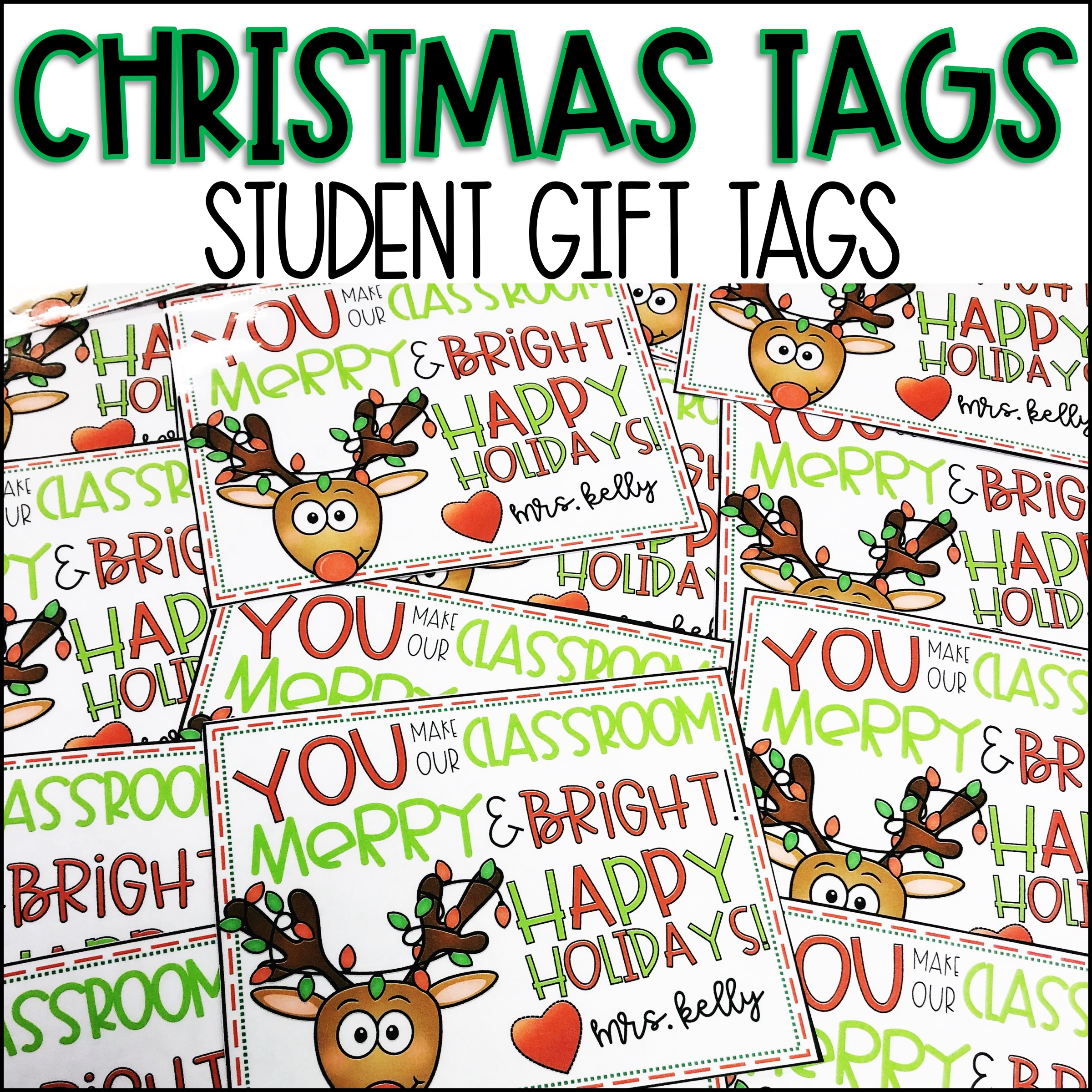 Christmas Gift Tags To Students | Madeteachers with Free Printable Christmas Gift Tags For Students