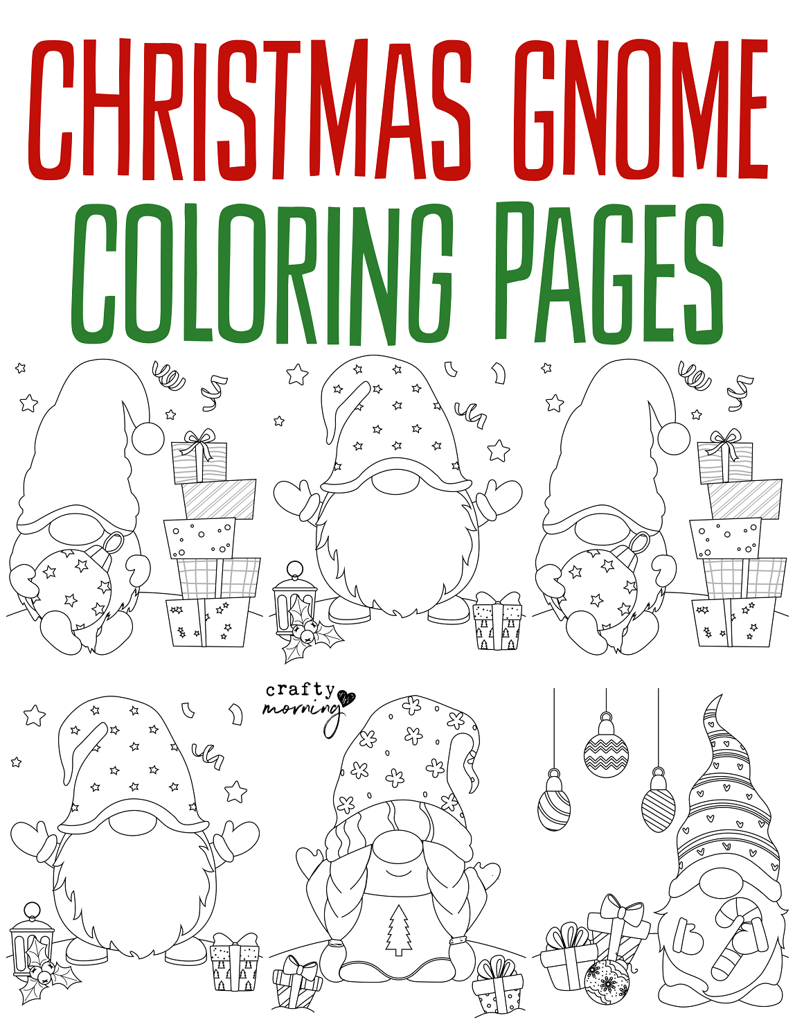 Christmas Gnome Coloring Pages (Free Printables) - Crafty Morning with regard to Free Printable Christmas Gnomes