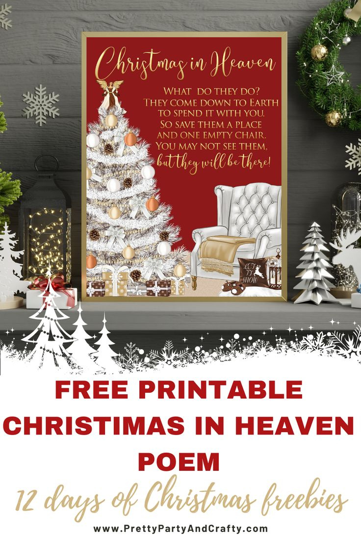 Christmas In Heaven Poem within Merry Christmas From Heaven Poem Printable