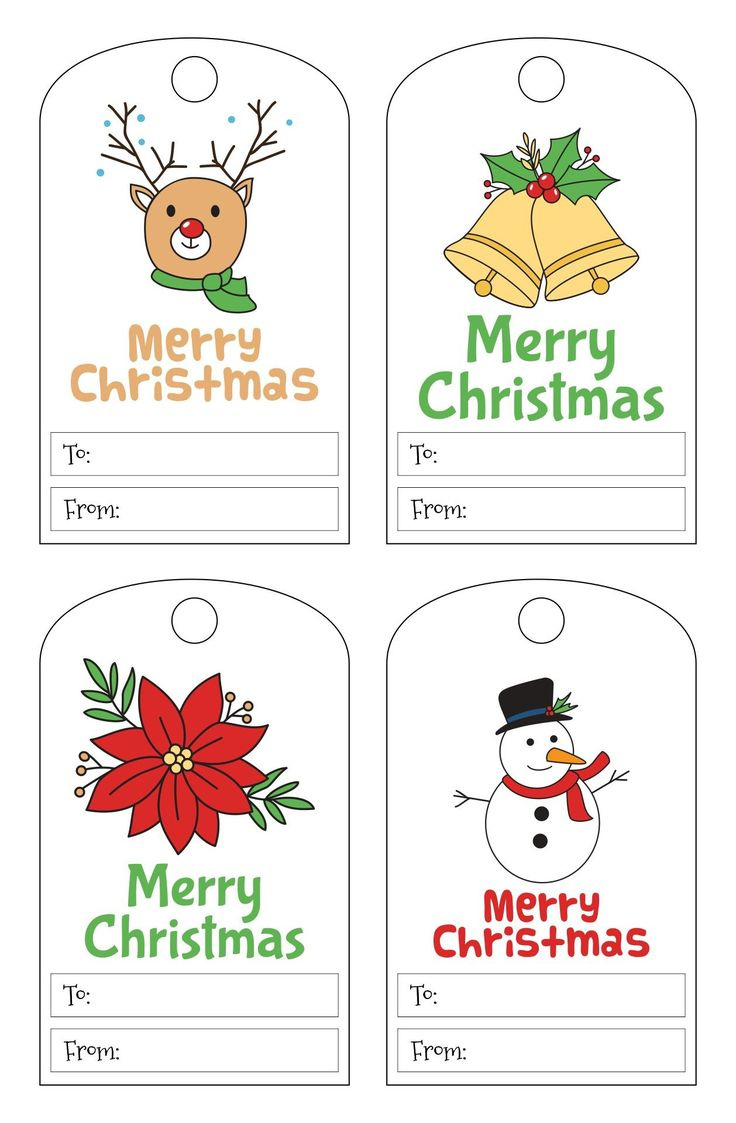 Christmas Labels Templates - 15 Free Pdf Printables | Printablee for Free Printable Christmas Labels Template