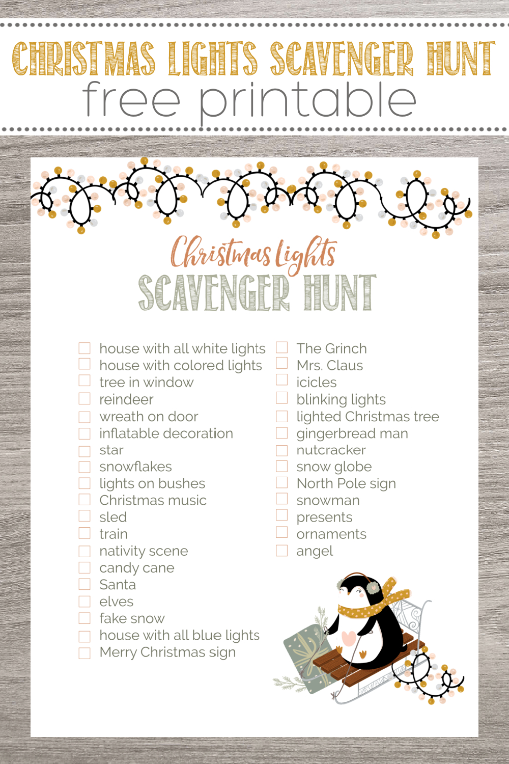 Christmas Lights Scavenger Hunt Free Printable - Clean And Scentsible in Free Printable Christmas Light Scavenger Hunt Printable