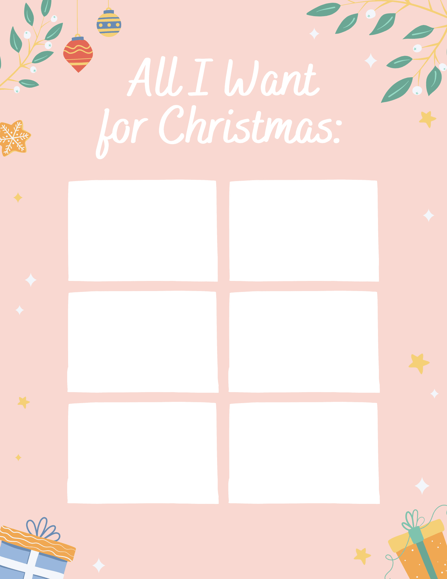 Christmas List Template {9 Free Gorgeous Printables!} - Make Life pertaining to Cute Christmas List Printable