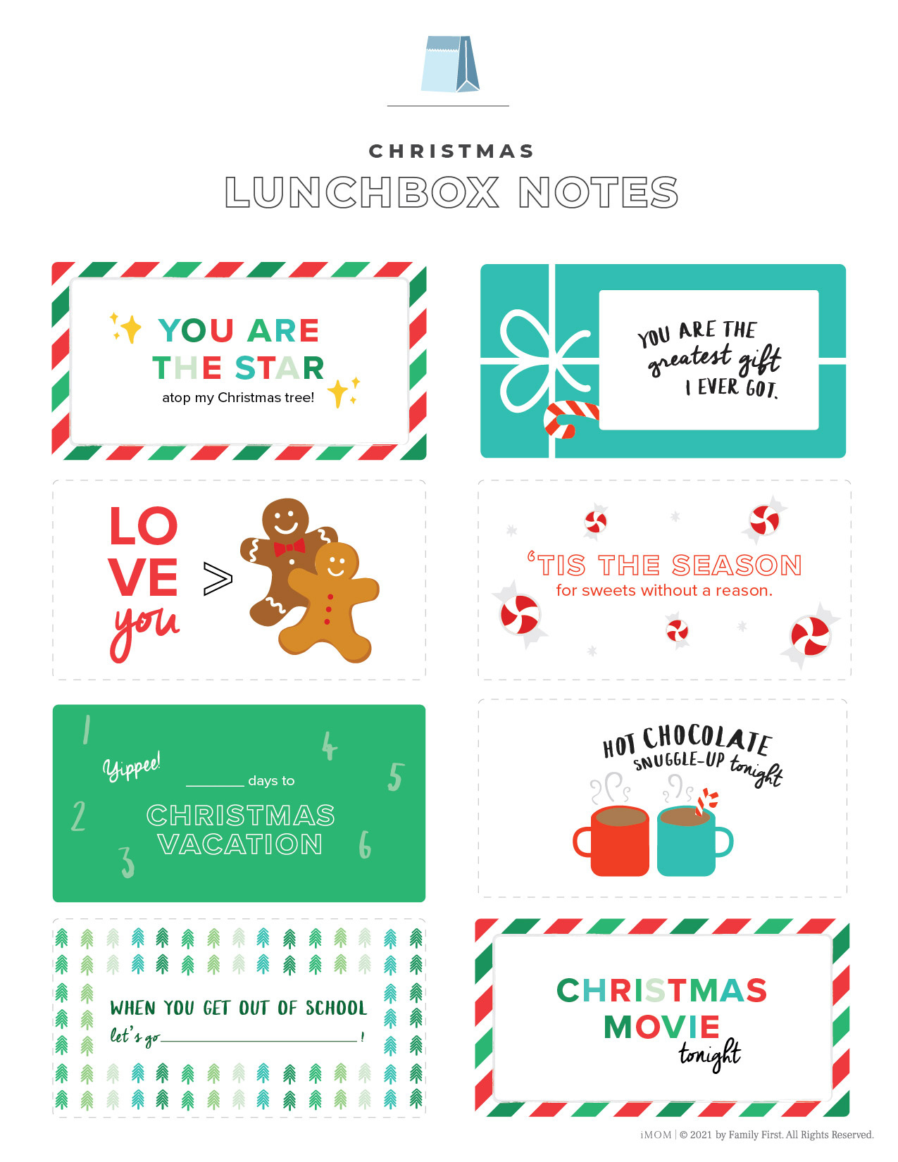 Christmas Lunchbox Notes - Imom within Free Printable Christmas Lunchbox Notes