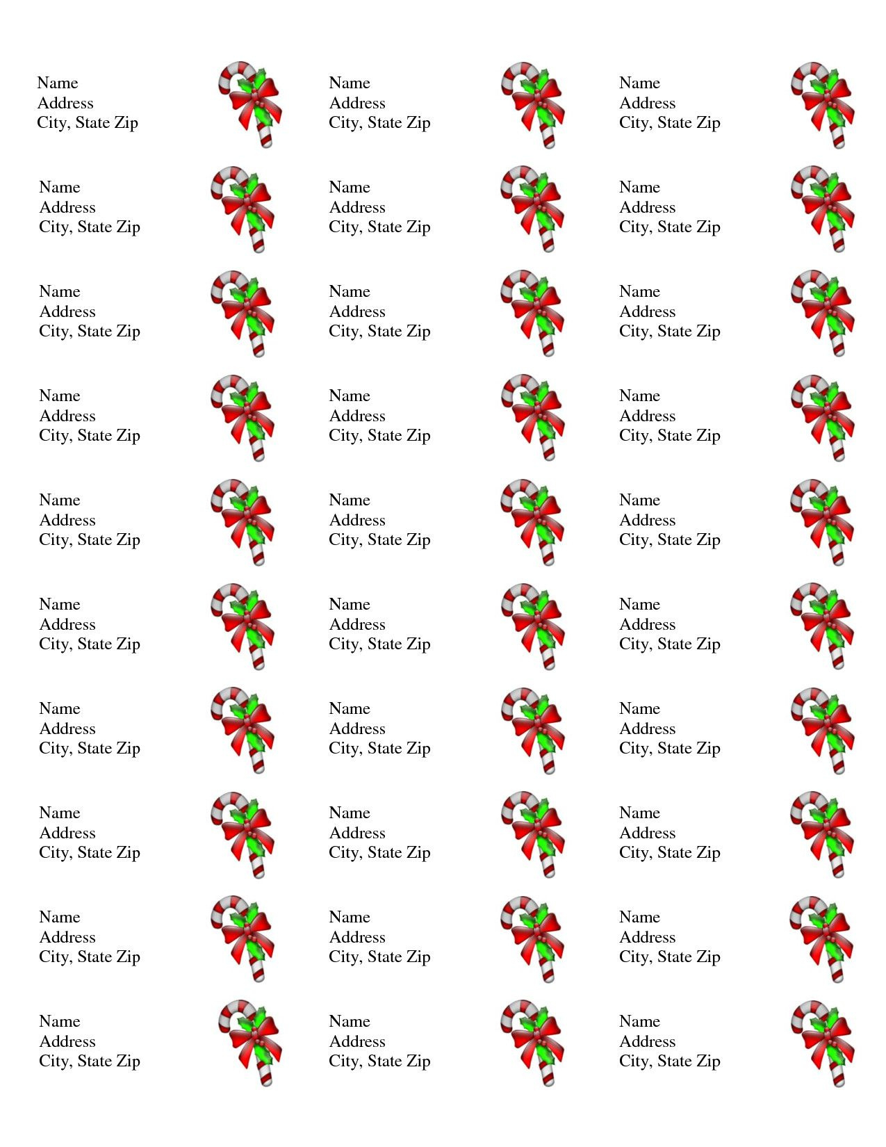 Christmas Mailing Labels Printable - Printable Party Favors within Free Printable Christmas Return Address Labels