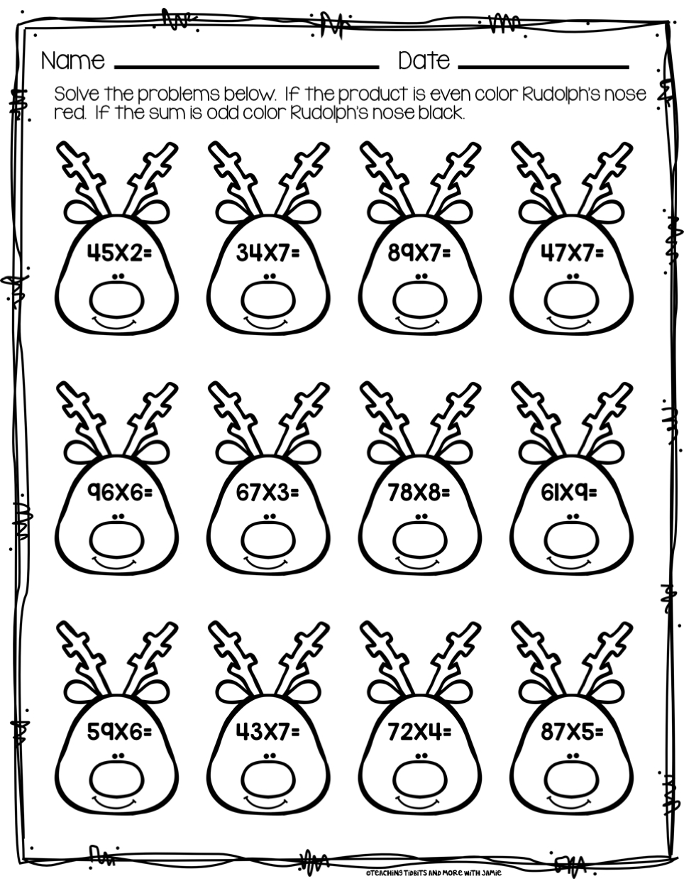 Christmas Math Printables - Worksheets Library throughout Free Math Christmas Printable