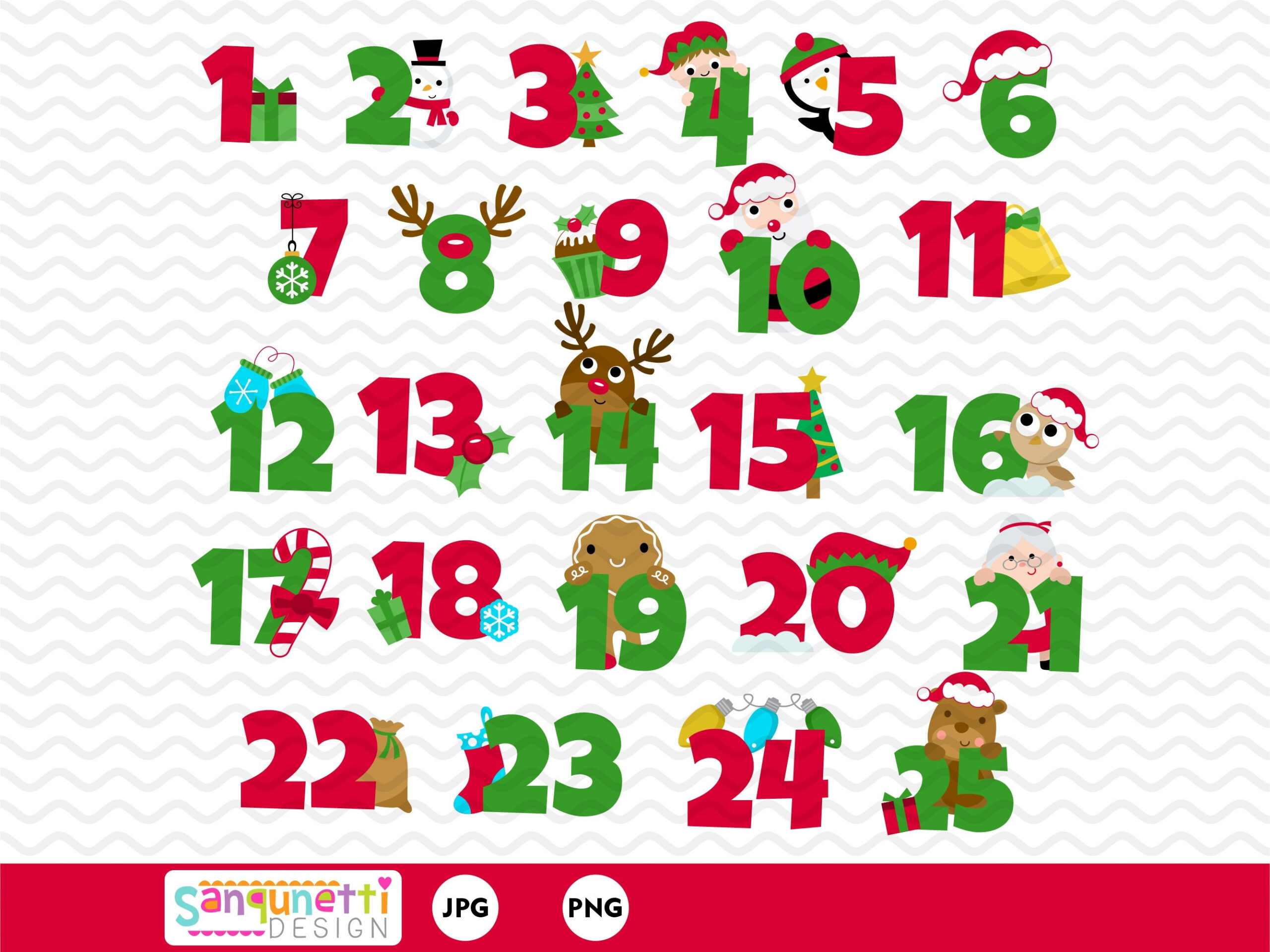 Christmas Numbers - Etsy Canada with regard to Christmas Themed Numbers Printable
