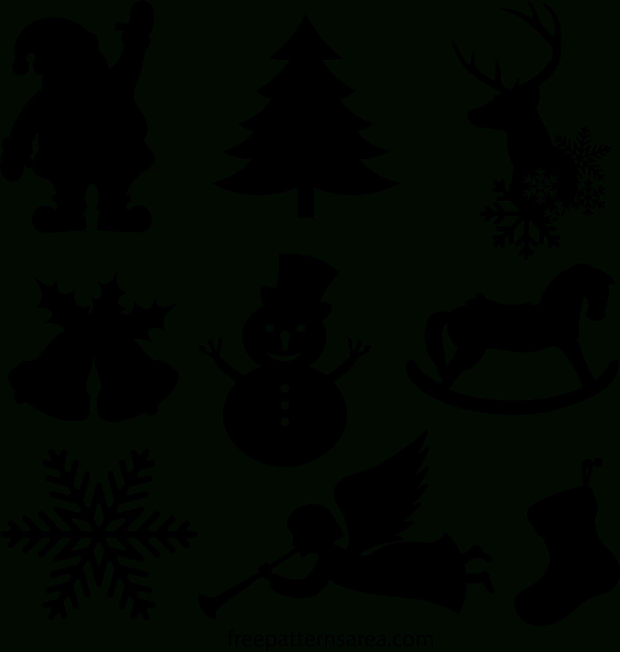 Christmas Ornament Silhouette Vector Shapes: Free Download regarding Free Printable Christmas Silhouette Images