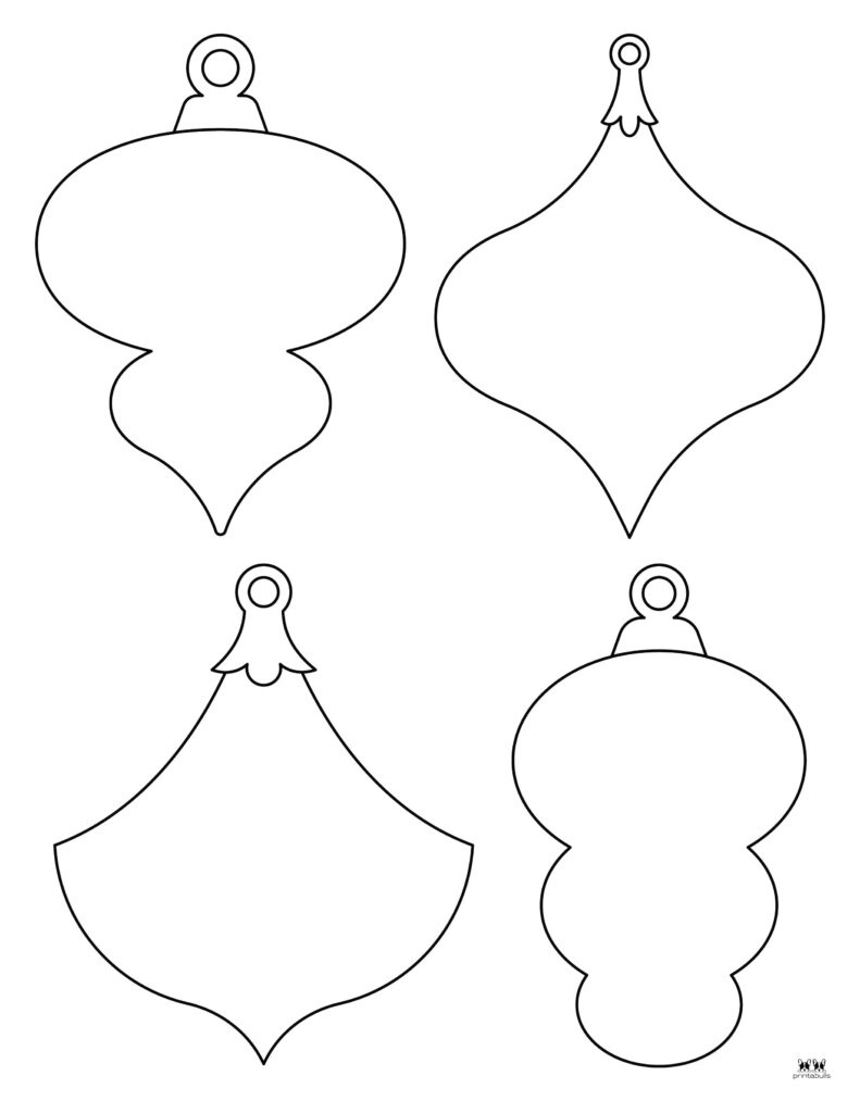 Christmas Ornament Templates &amp;amp; Coloring Pages | Printabulls in Printable Christmas Ornament Outline