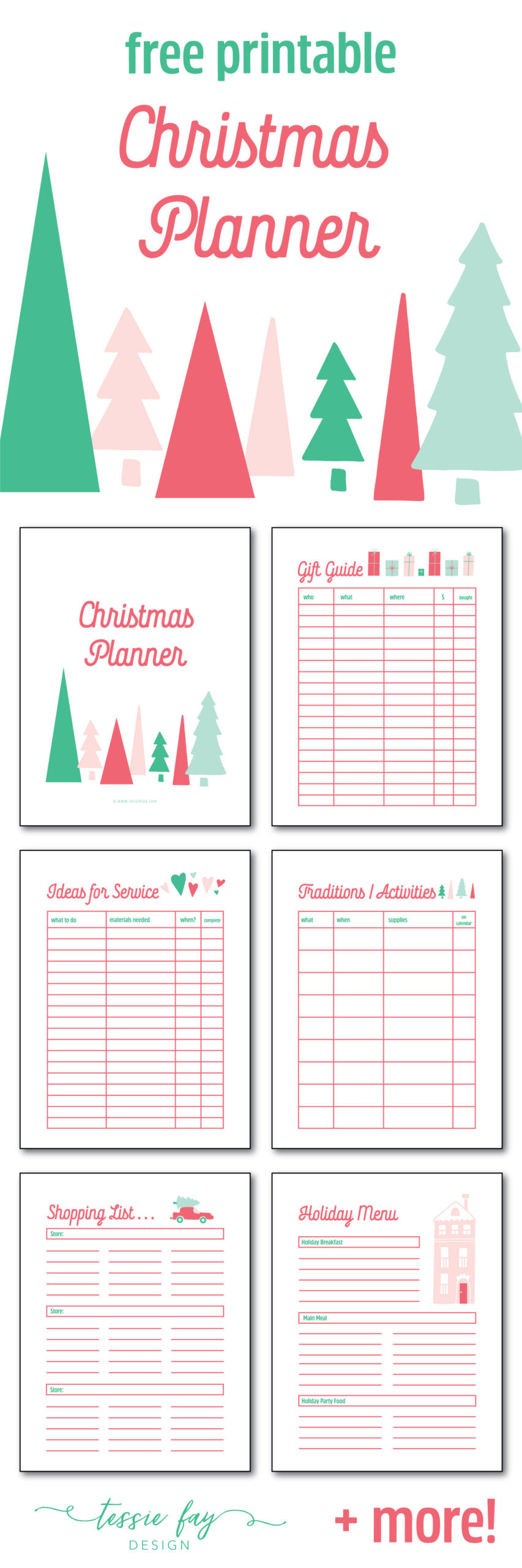 Christmas Planner Free Printable! • Tessie Fay with Free Printable Christmas Gift Planner