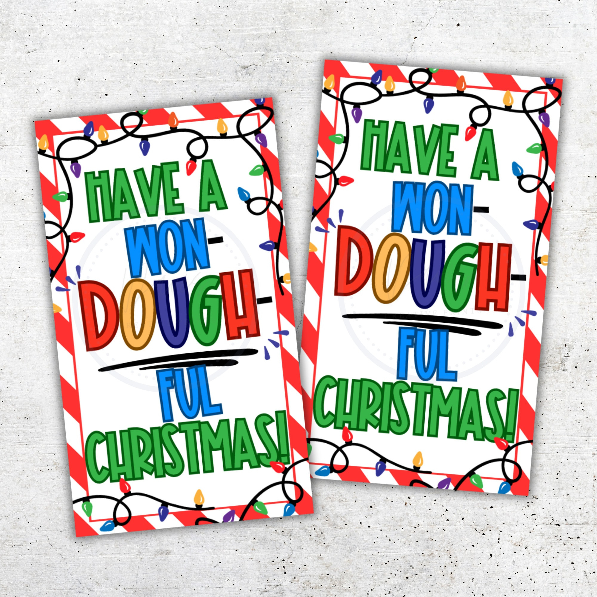 Christmas Play Dough Gift Tag | Printable Holiday Favor (Pdf) - Etsy for Have A Dough Lightful Christmas Free Printable