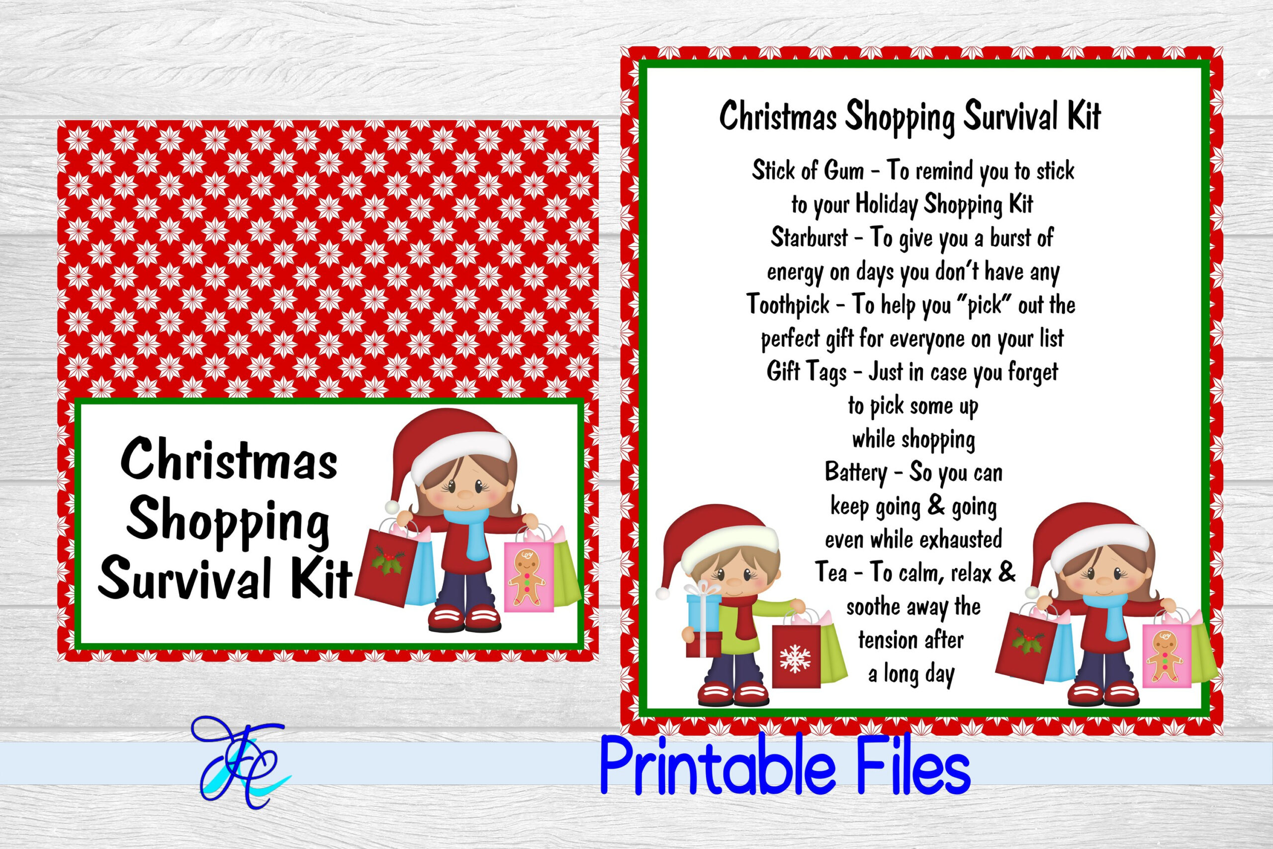 Christmas Shopping Survival Kit throughout Christmas Survival Kit Printable