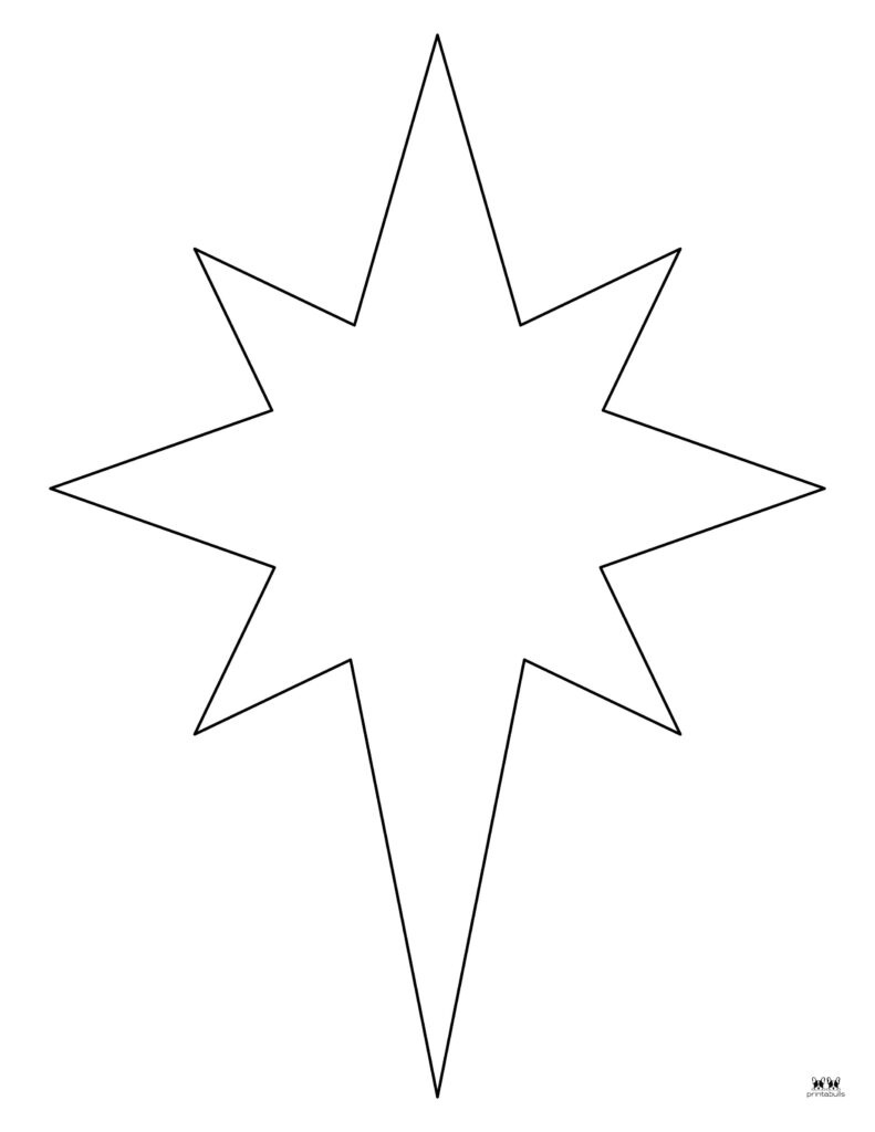 Christmas Stars - 25 Free Printables | Printabulls within Christmas Star Outline Printable