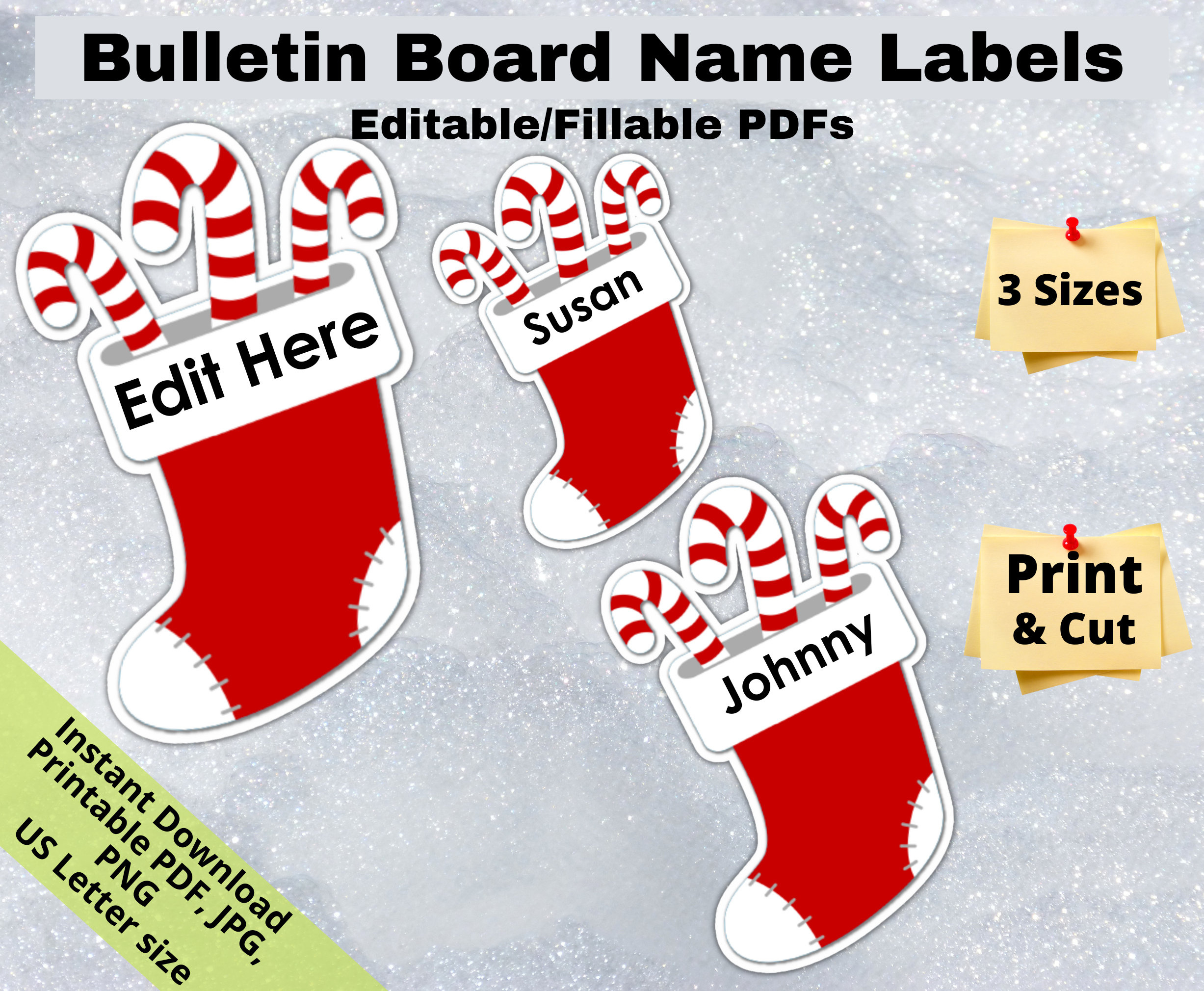 Christmas Stocking, Editable Student Name Tags Printables with regard to Christmas Stocking Name Tags Printable