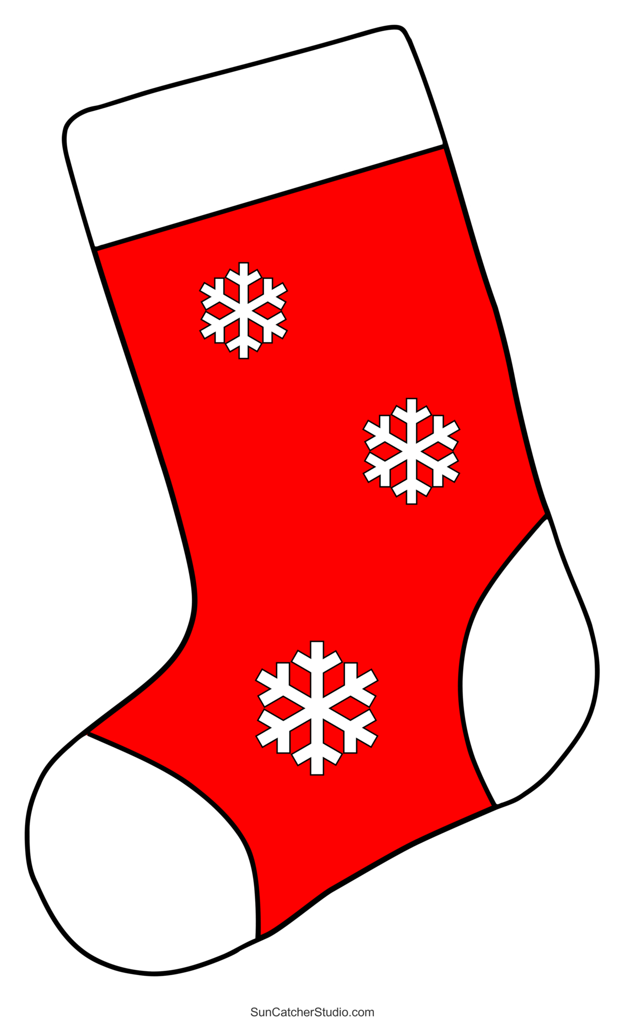 Christmas Stocking Patterns (Printable Stencils &amp;amp; Templates within Christmas Stocking Printable Images