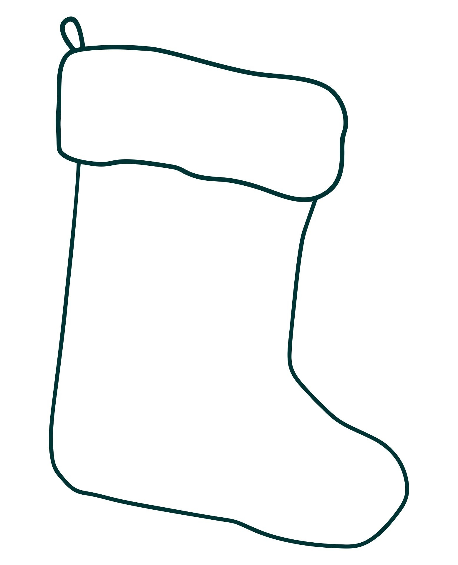 Christmas Stocking Template - 15 Free Pdf Printables | Printablee inside Large Printable Christmas Stocking Pattern