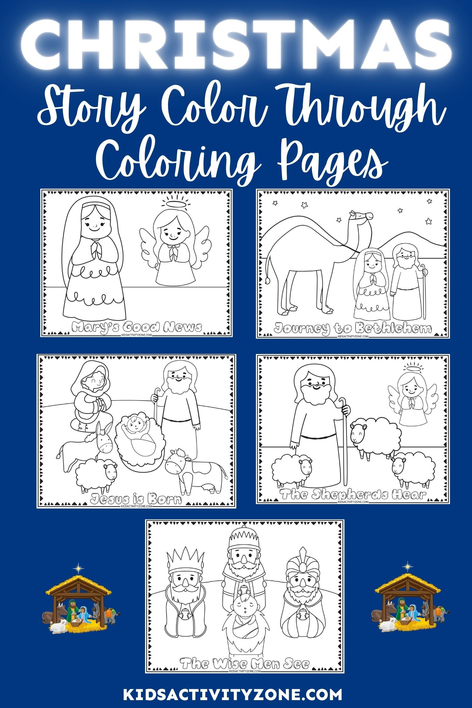 Christmas Story Coloring Pages - (Nativity) - Kids Activity Zone intended for Christmas Story Printable Free